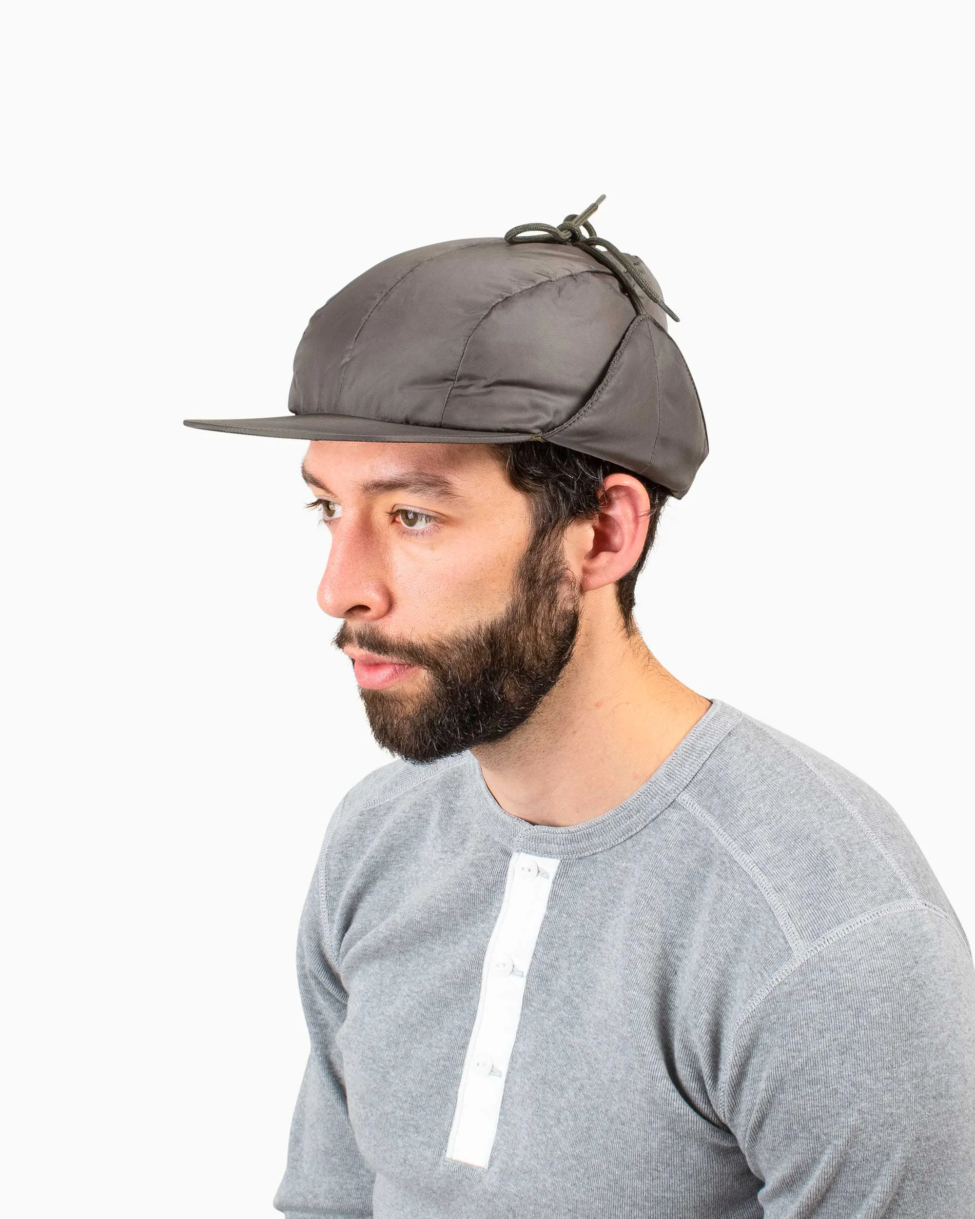 The Real McCoy's MA20112 Nylon Quilted Down Cap Olive sold by Lost & Found product image thumbnail 2