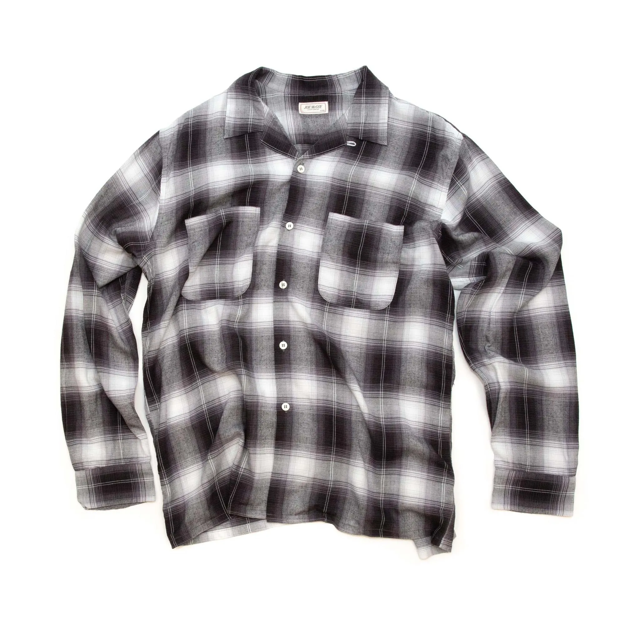 The Real McCoy's MS20102 Shadow Check Rayon Shirt Silver Grey sold by Lost & Found product image thumbnail 2