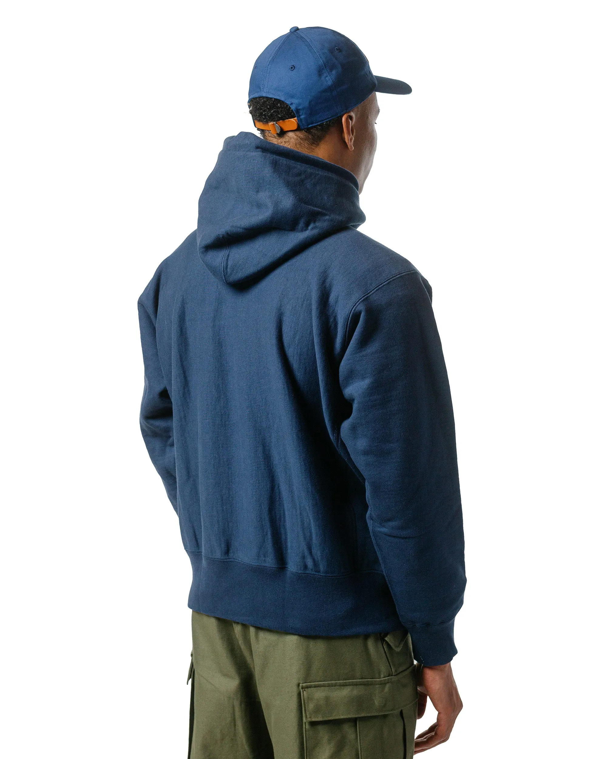 The Real McCoy's MC20113 Heavyweight Hooded Sweatshirt Navy sold by Lost & Found product image thumbnail 3