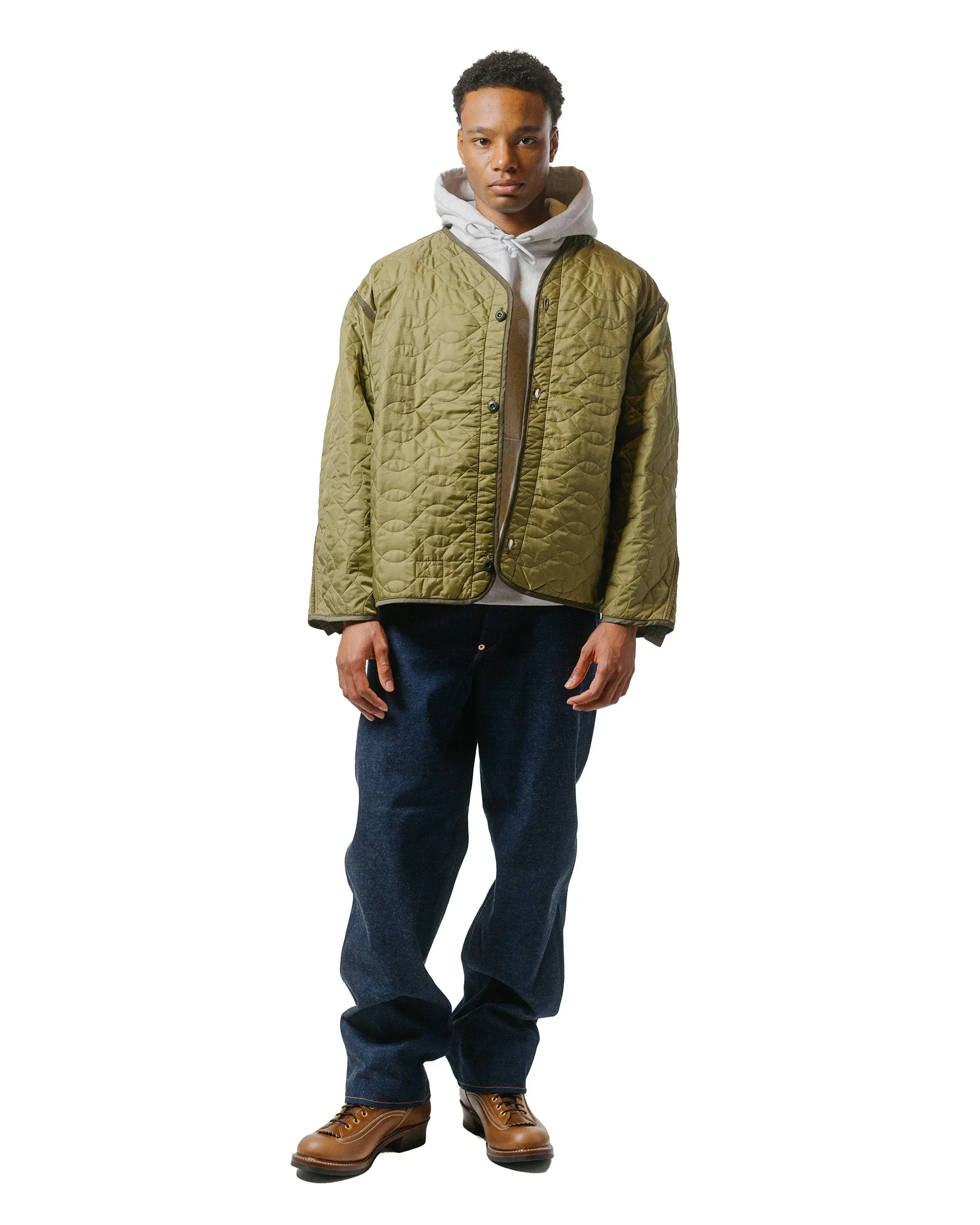 The Real McCoy's MC20113 Heavyweight Hooded Sweatshirt Silver Grey sold by Lost & Found product image thumbnail 4