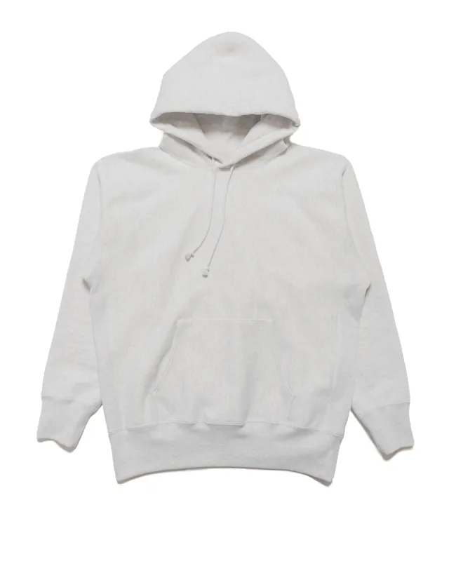 The Real McCoy's MC20113 Heavyweight Hooded Sweatshirt Silver Grey sold by Lost & Found