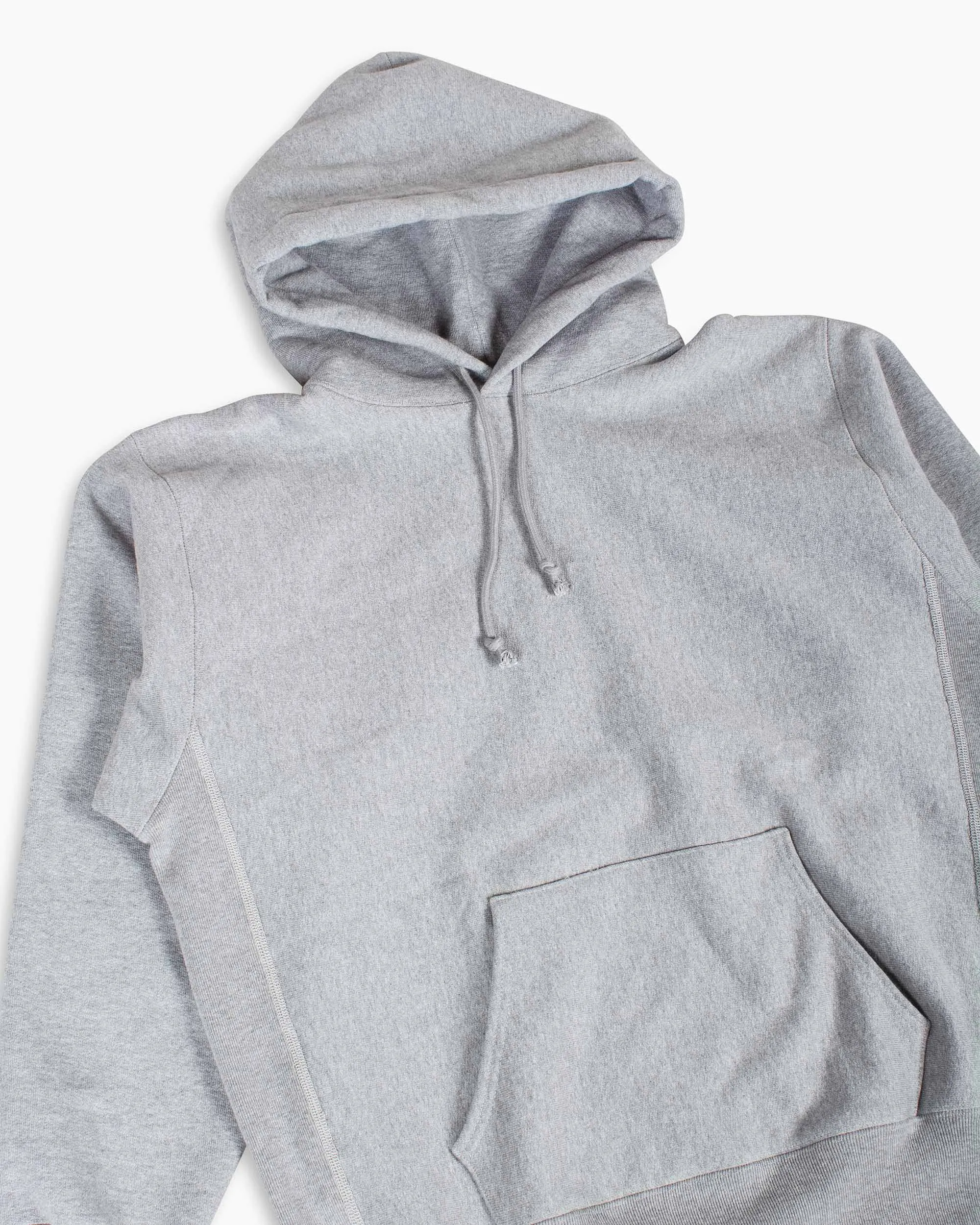 The Real McCoy's MC20113 Heavyweight Hooded Sweatshirt Medium Grey sold by Lost & Found product image thumbnail 5