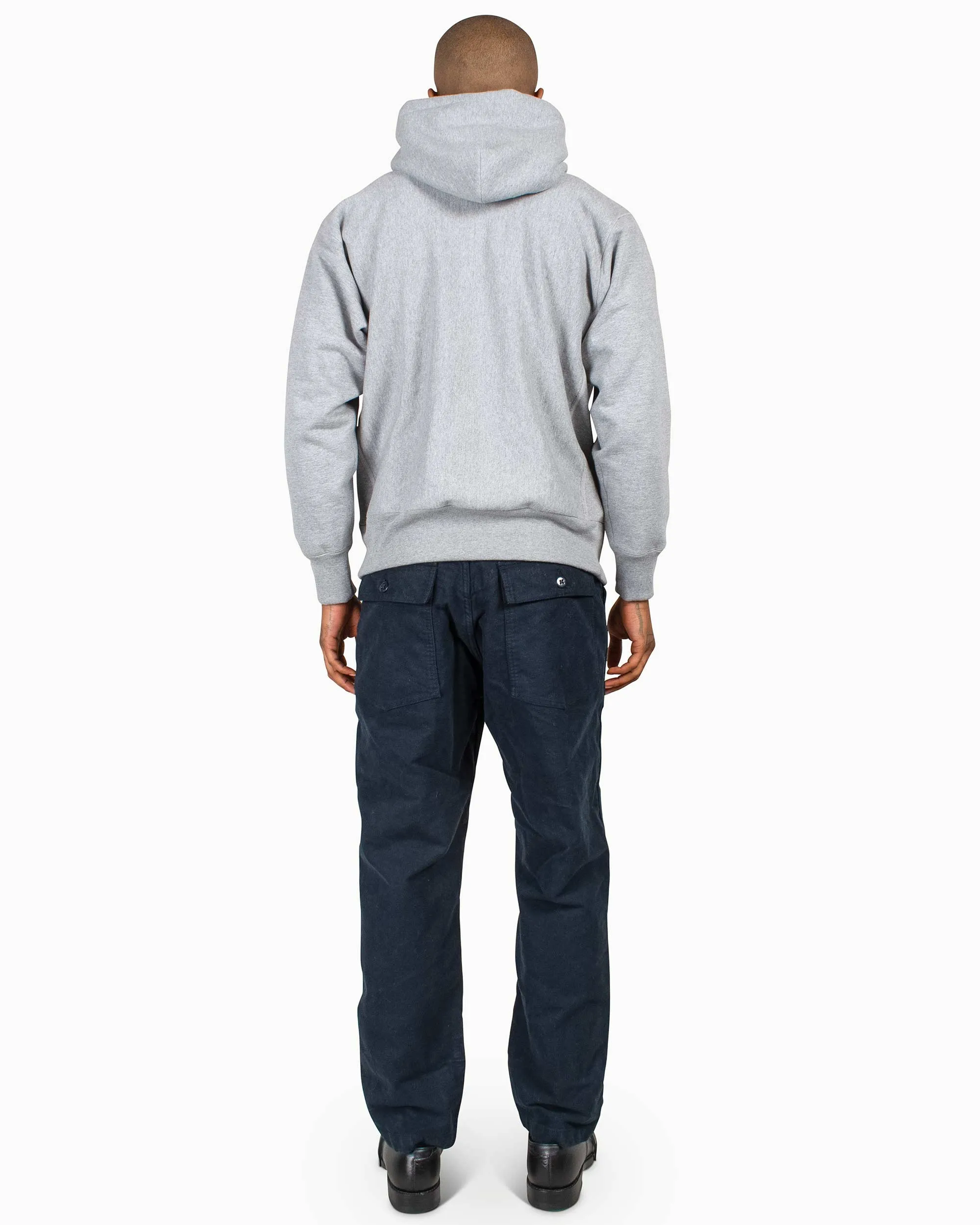 The Real McCoy's MC20113 Heavyweight Hooded Sweatshirt Medium Grey sold by Lost & Found product image thumbnail 3