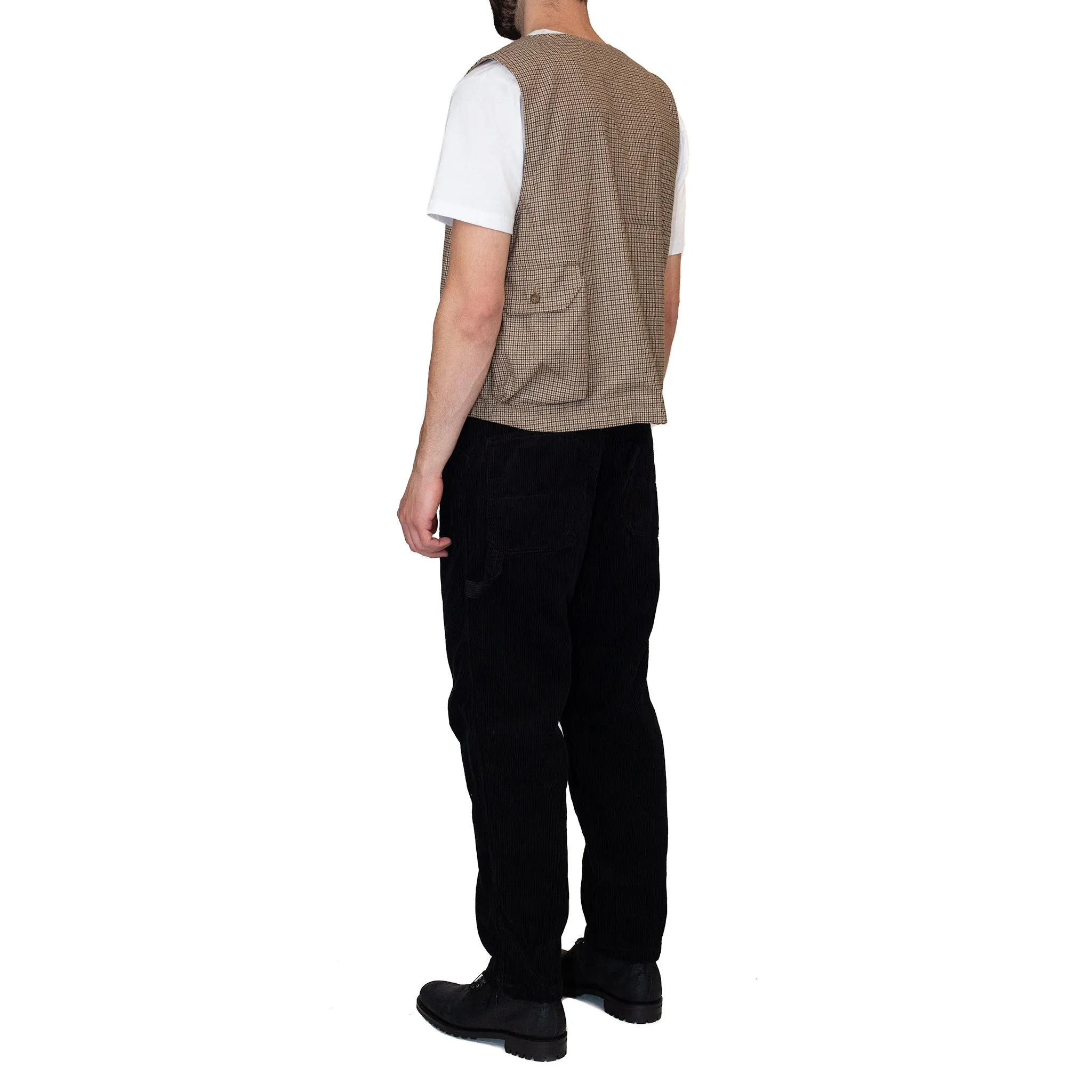 Engineered Garments Cover Vest Brown Wool Poly Gunclub Check sold by Lost & Found product image thumbnail 4