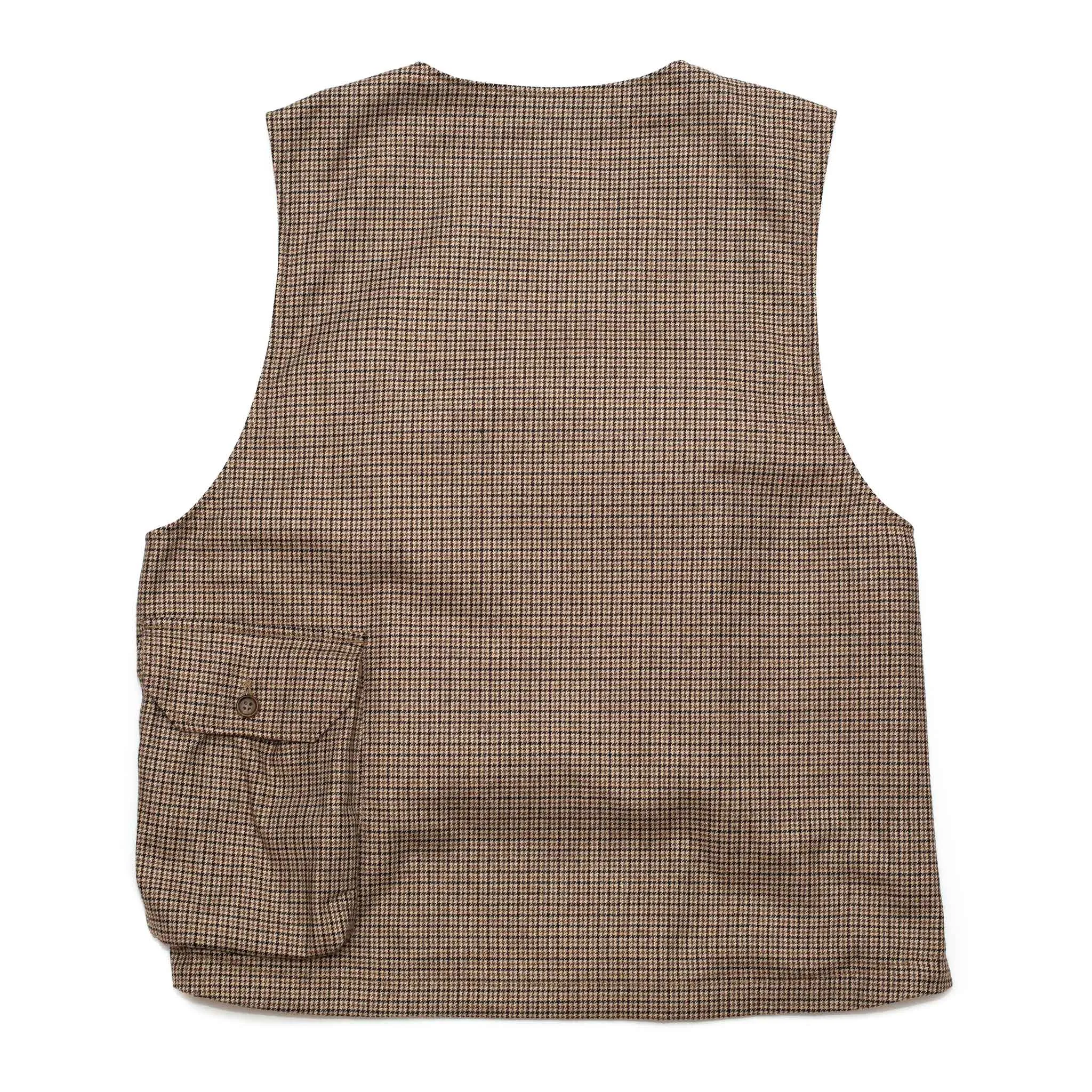 Engineered Garments Cover Vest Brown Wool Poly Gunclub Check sold by Lost & Found product image thumbnail 5
