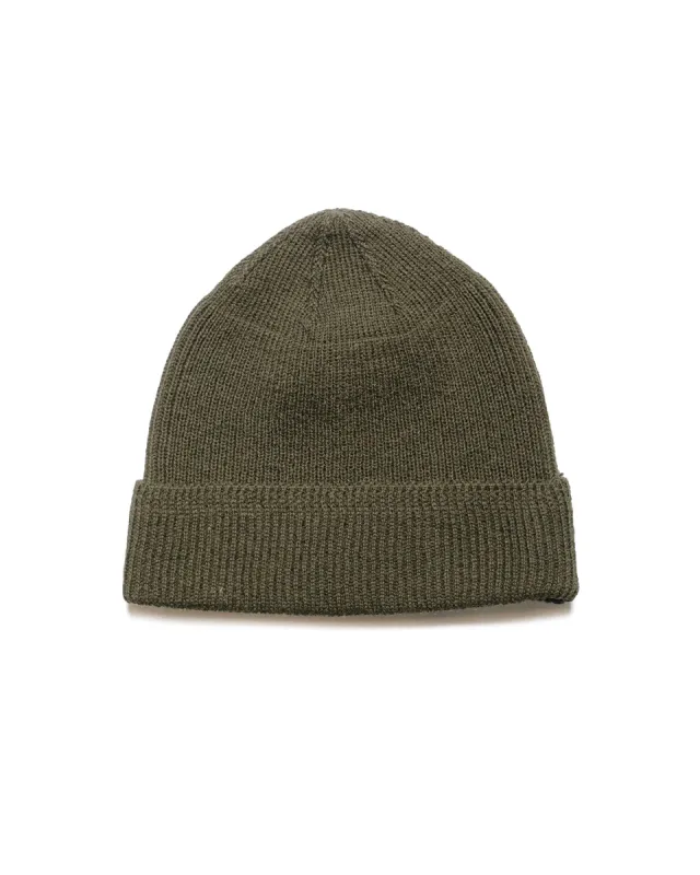 The Real McCoy's MA19103 U.S. Army A-4 Knit Cap Olive sold by Lost & Found