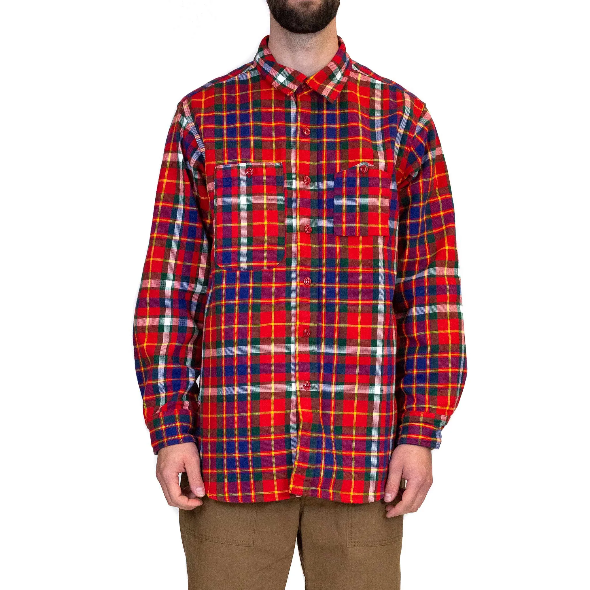 Engineered Garments Work Shirt Red Green Yellow Cotton Twill Plaid sold by Lost & Found product image thumbnail 2