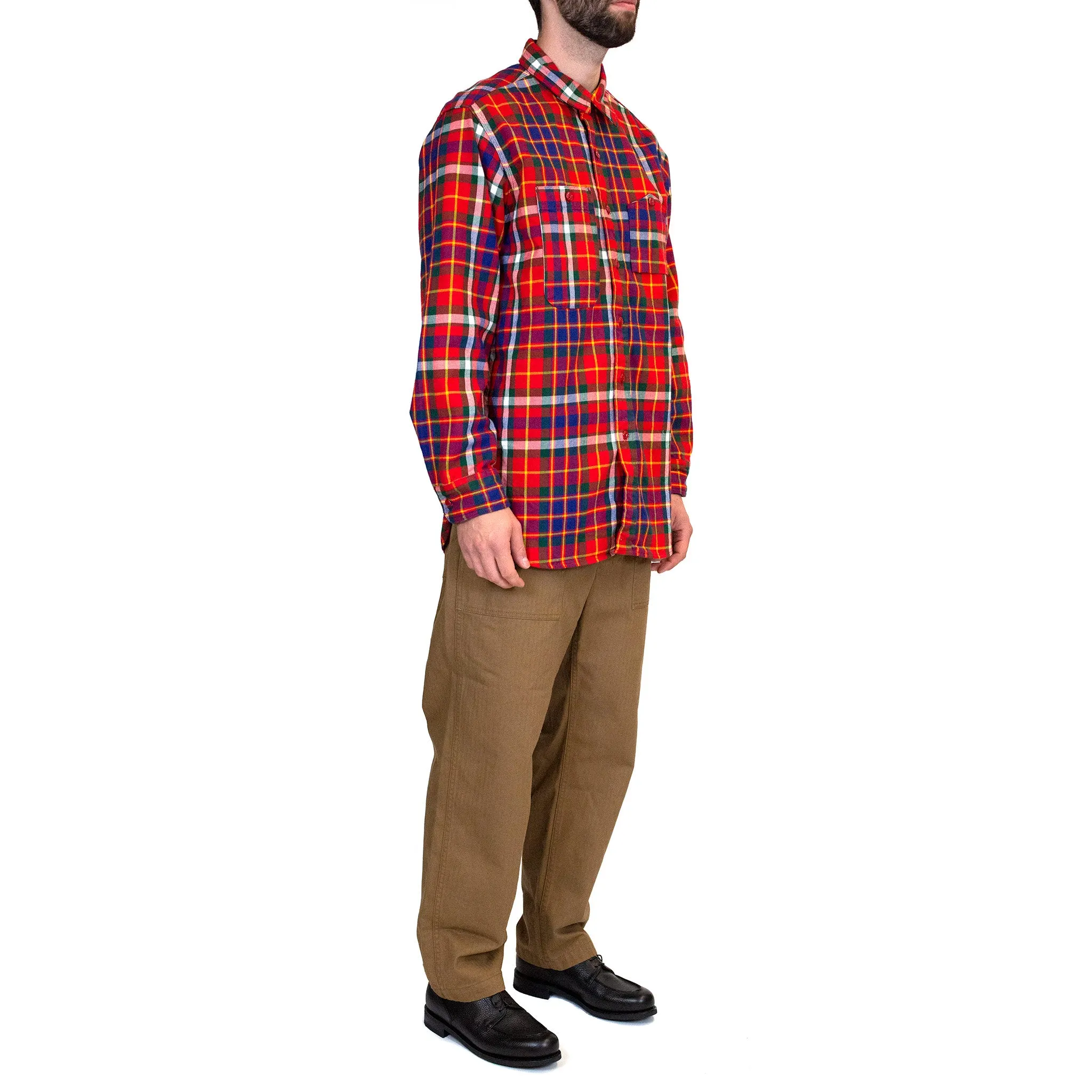 Engineered Garments Work Shirt Red Green Yellow Cotton Twill Plaid sold by Lost & Found product image thumbnail 3