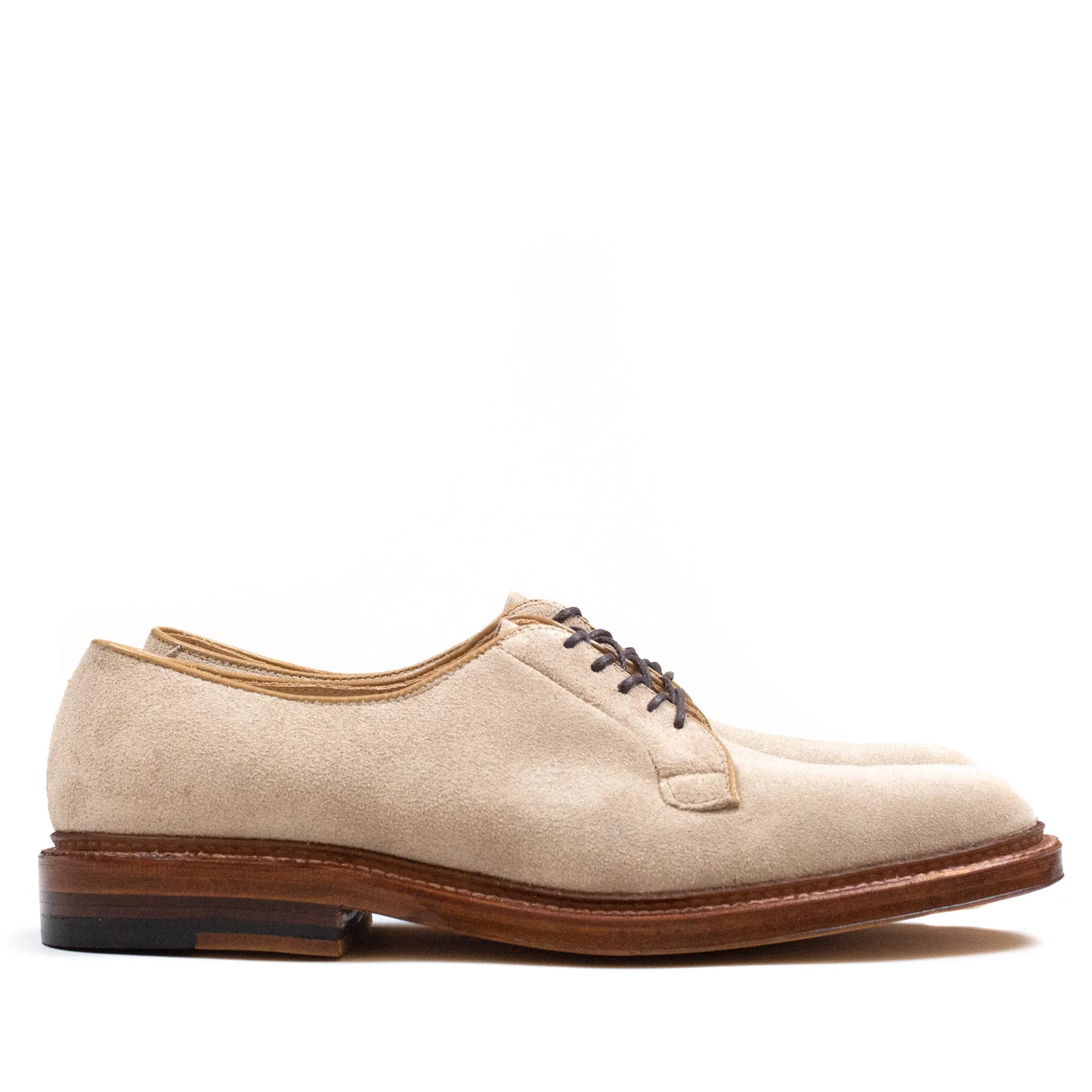 Alden Plain Toe Blucher Milkshake Suede sold by Lost & Found