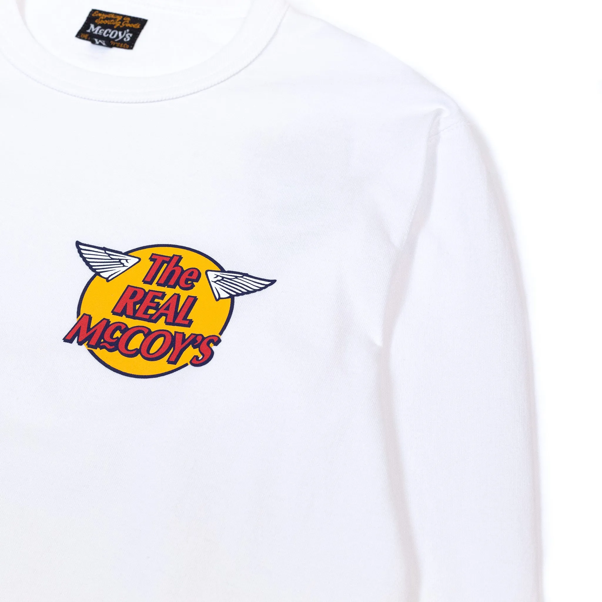 The Real McCoy's MC20002 Logo Tee L/S White sold by Lost & Found product image thumbnail 3