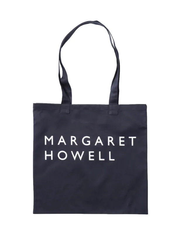 Margaret Howell Logo Bag Cotton Drill Navy sold by Lost & Found
