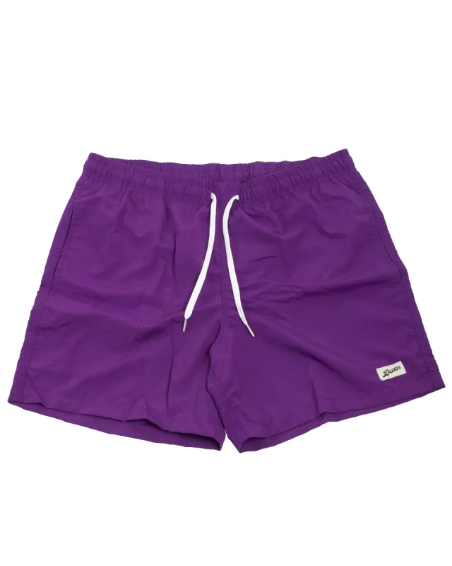 Bather Solid Purple Swim Trunk sold by Lost & Found