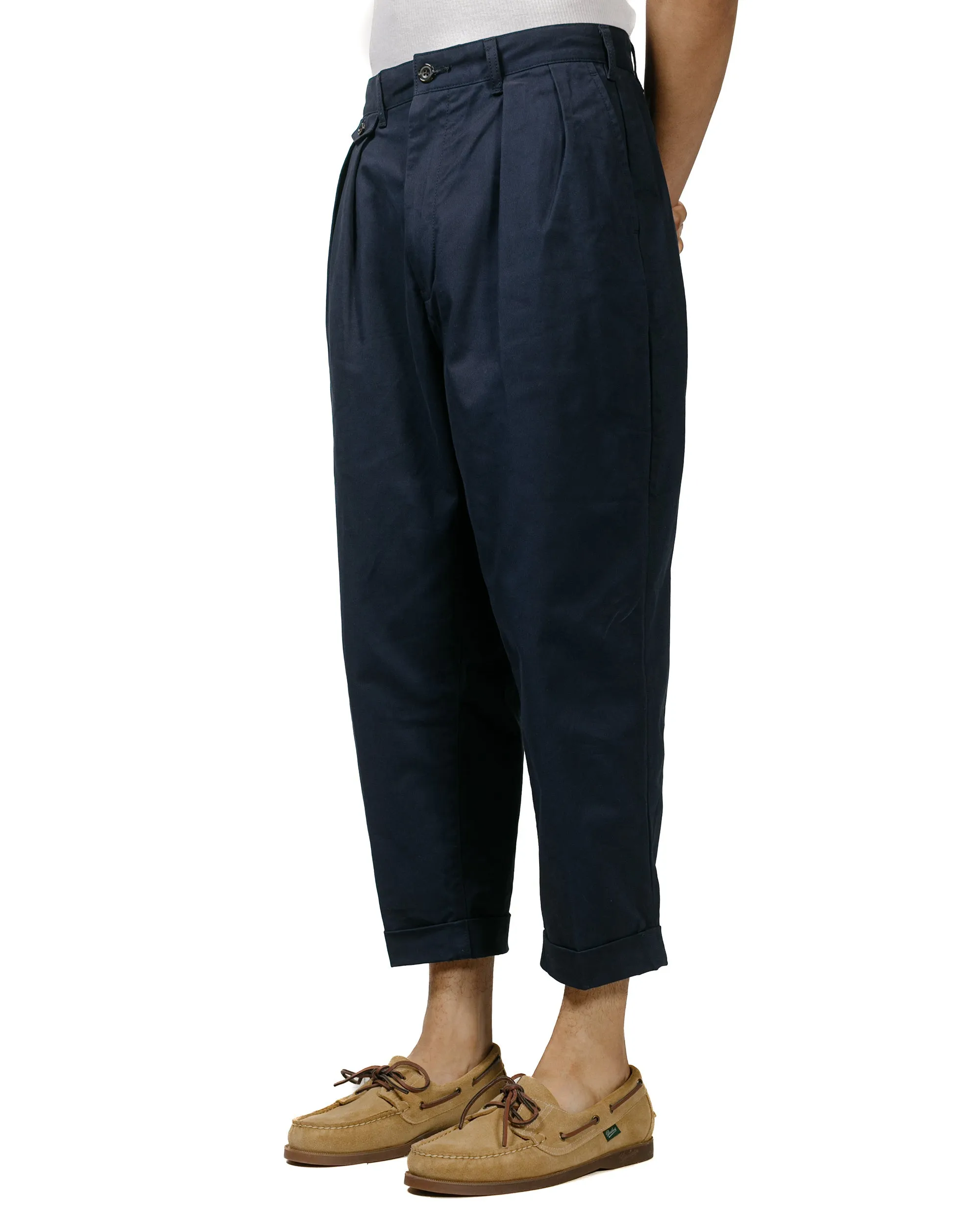 Beams Plus 2Pleats Twill Dark Navy sold by Lost & Found product image thumbnail 2