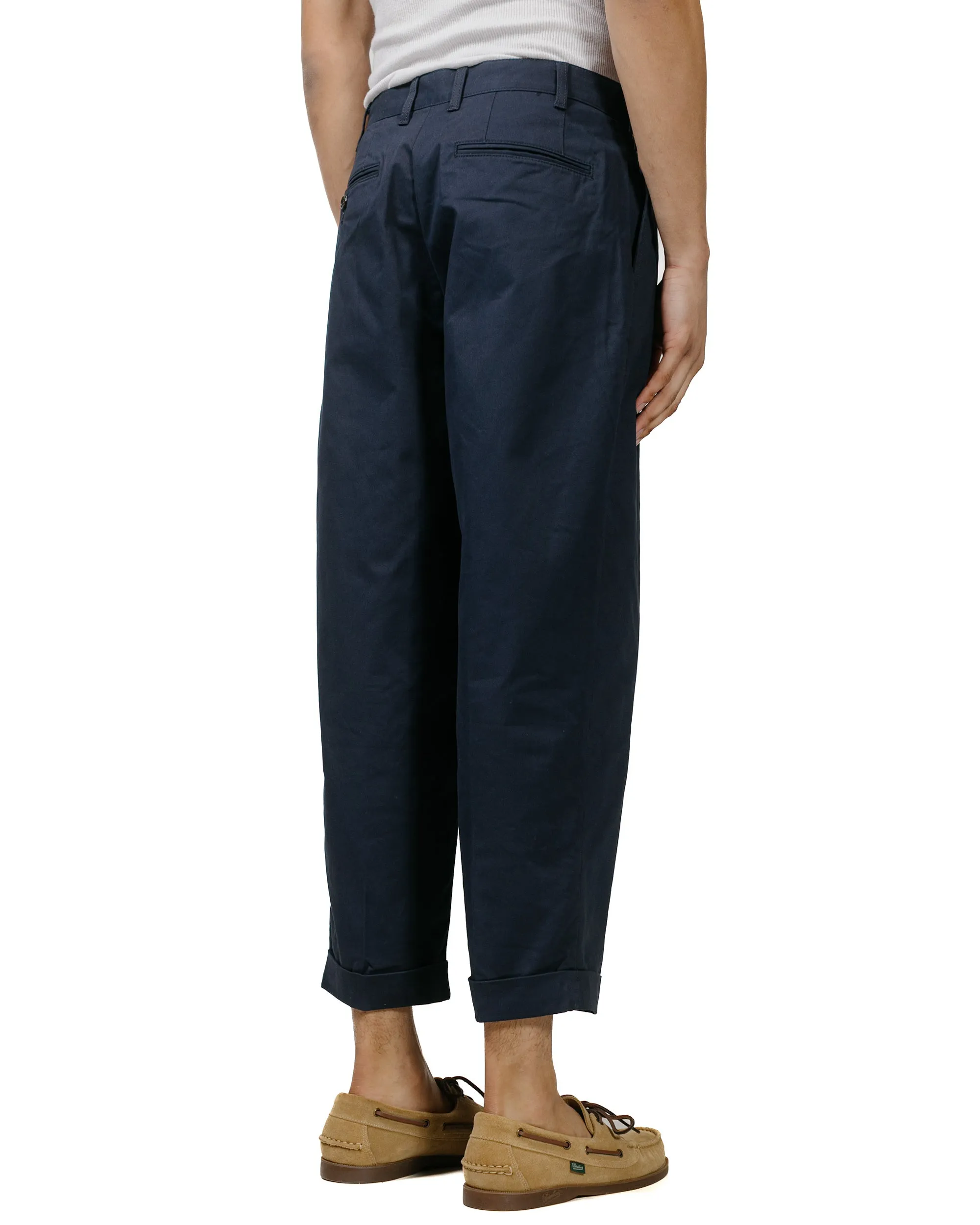 Beams Plus 2Pleats Twill Dark Navy sold by Lost & Found product image thumbnail 3