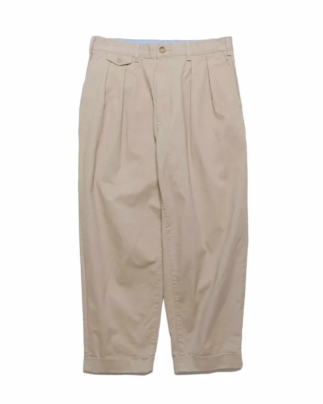 Beams Plus 2Pleats Twill Khaki sold by Lost & Found