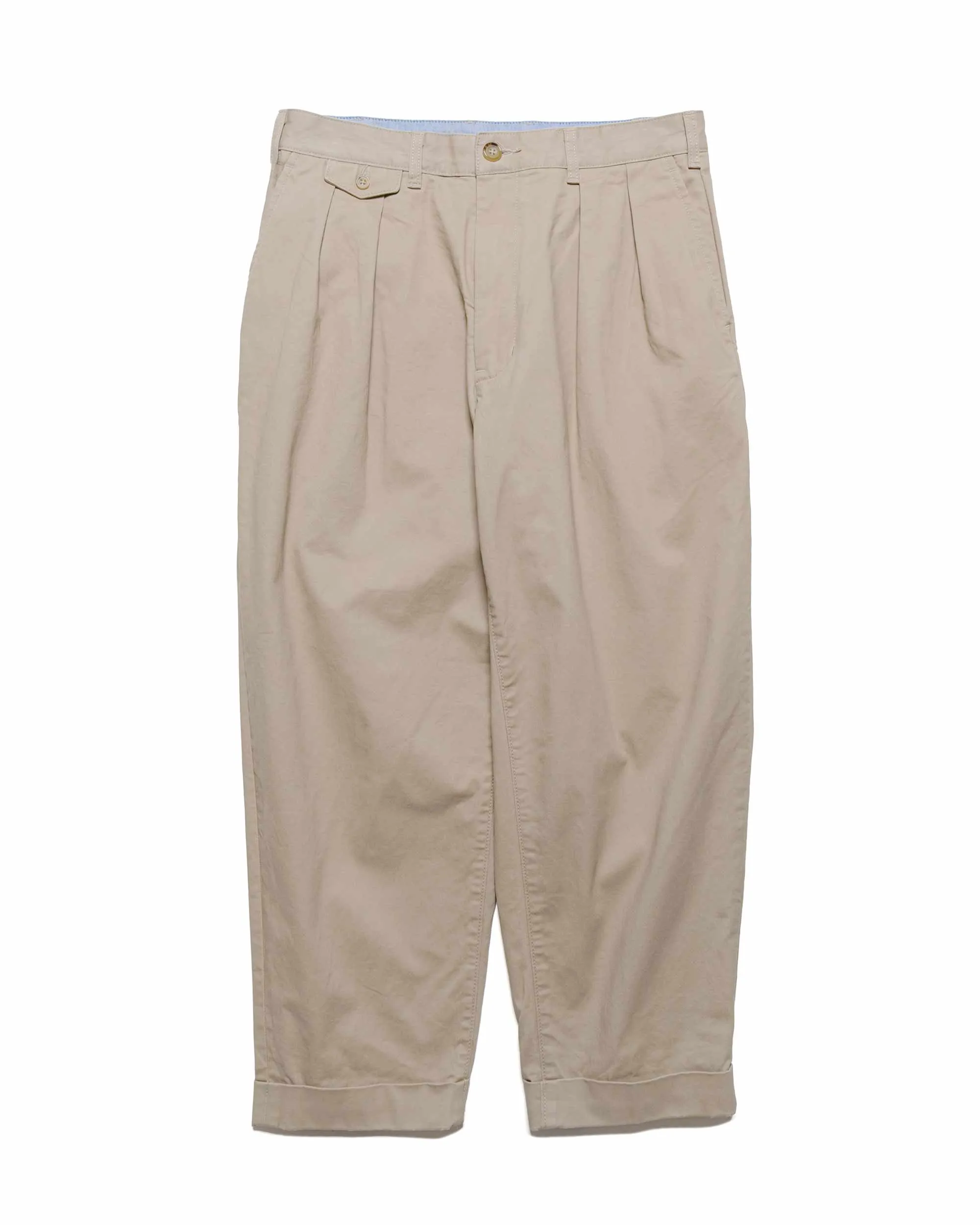 Beams Plus 2Pleats Twill Khaki sold by Lost & Found