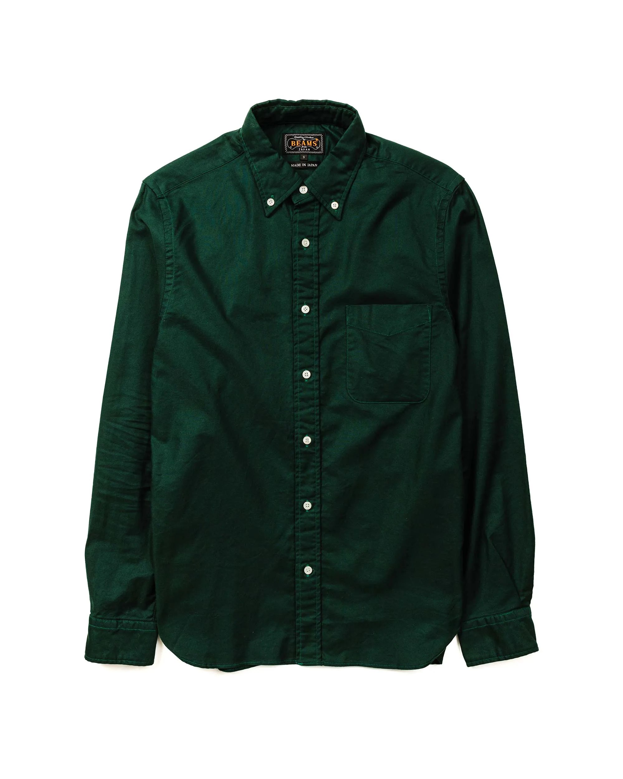 Beams Plus B.D. Colour Oxford Green sold by Lost & Found