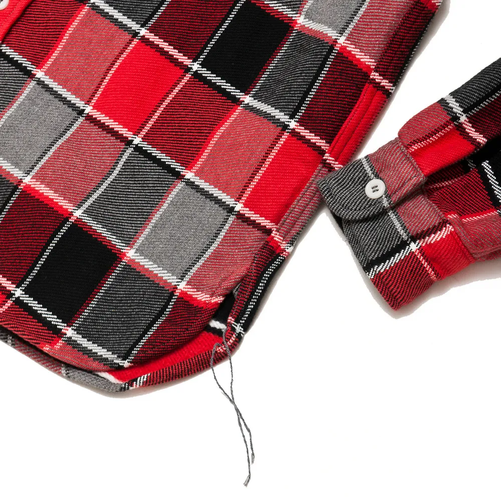 The Real McCoy's MS19105 8HU Napped Flannel Shirt / Tongass Plaid Red sold by Lost & Found product image thumbnail 4