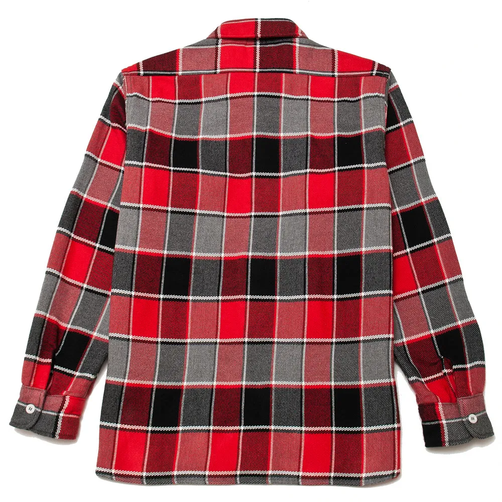 The Real McCoy's MS19105 8HU Napped Flannel Shirt / Tongass Plaid Red sold by Lost & Found product image thumbnail 2