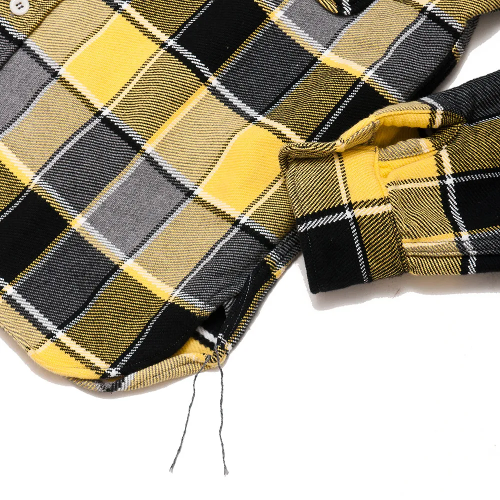 The Real McCoy's MS19105 8HU Napped Flannel Shirt / Tongass Plaid Yellow sold by Lost & Found product image thumbnail 4
