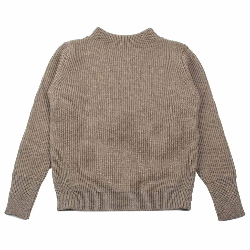 Andersen-Andersen Navy Crewneck Natural Taupe sold by Lost & Found