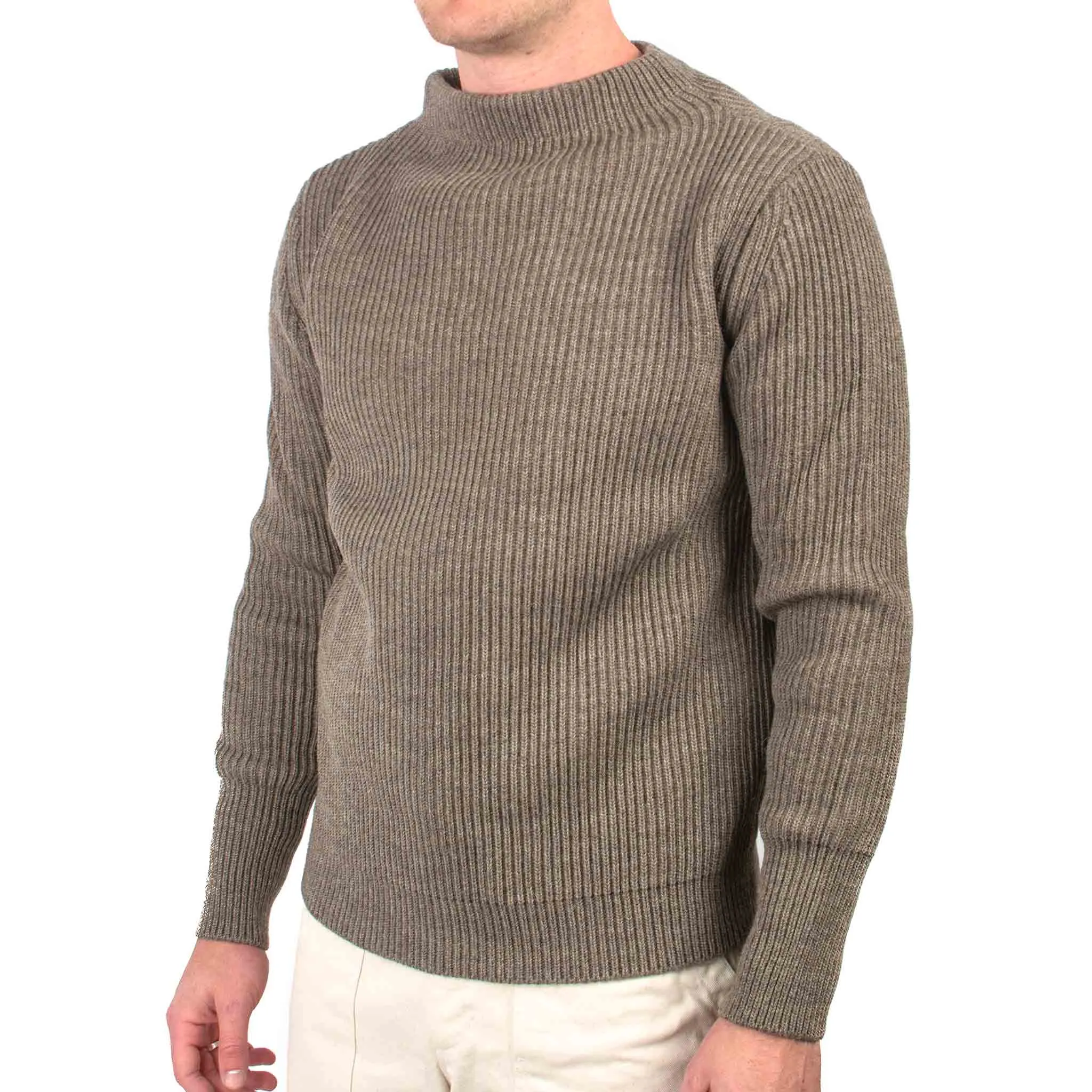 Andersen-Andersen Navy Crewneck Natural Taupe sold by Lost & Found product image thumbnail 4