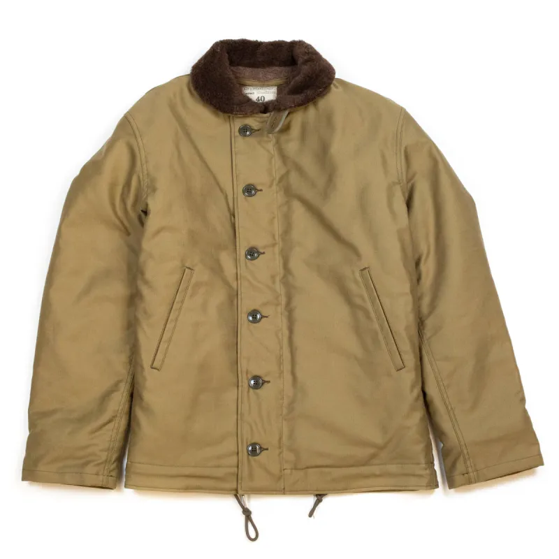The Real McCoy's MJ13111 N-1 Deck Jacket Khaki sold by Lost & Found