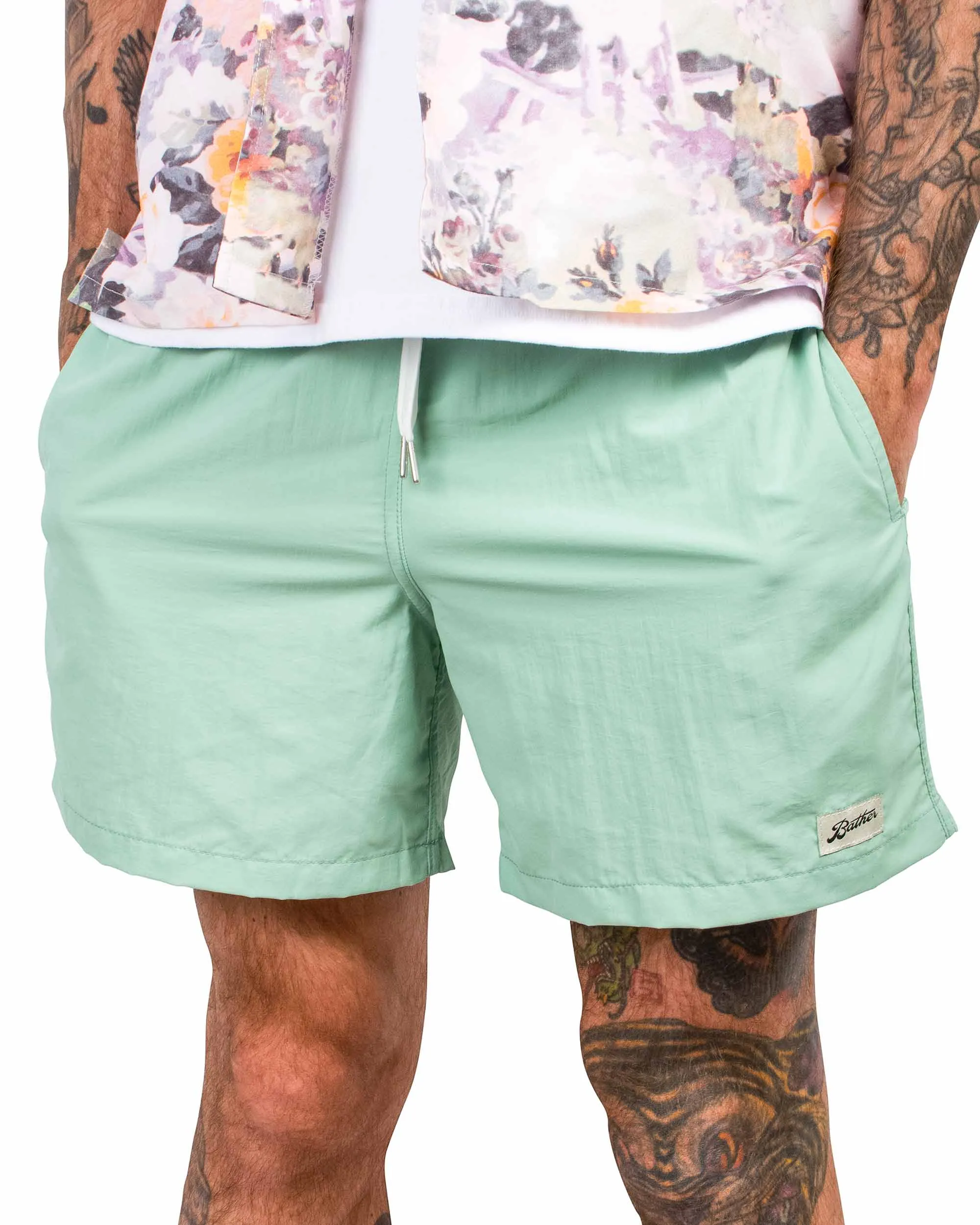 Bather Solid Seafoam Swim Trunk sold by Lost & Found product image thumbnail 4