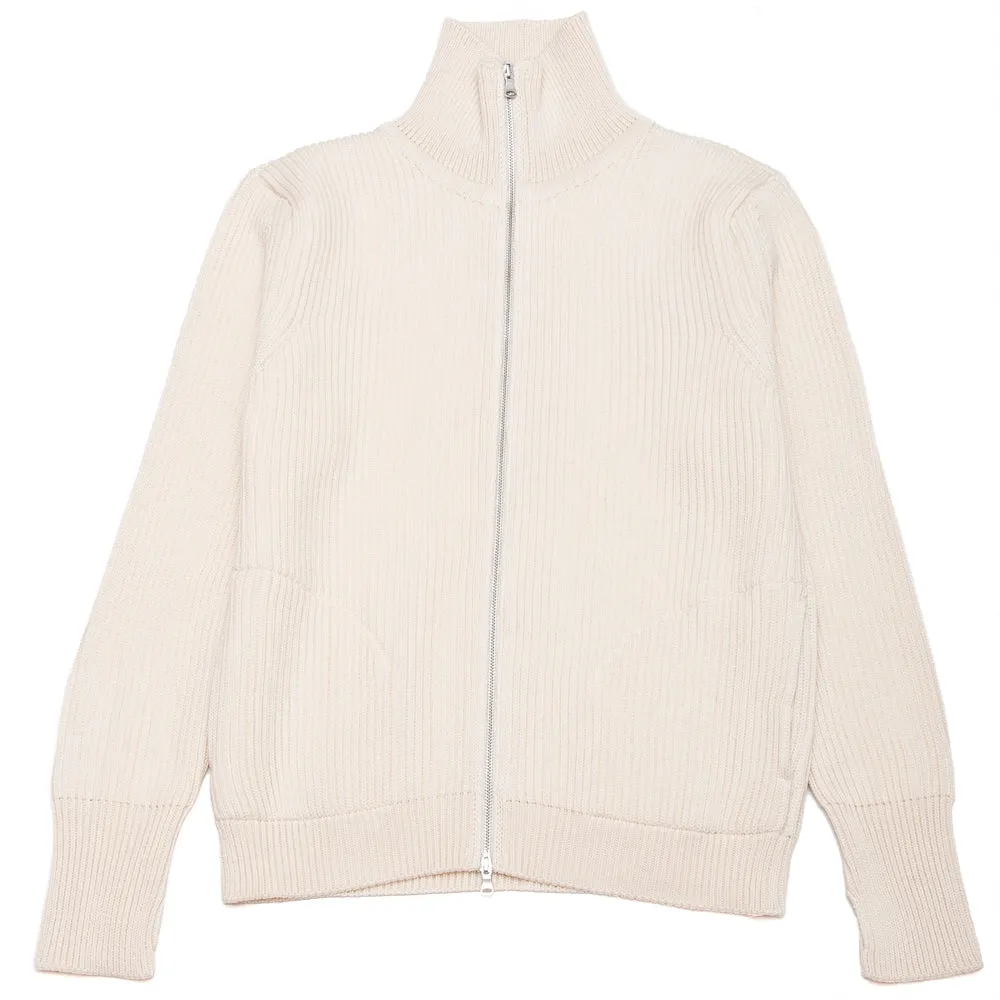 Andersen-Andersen Navy Full-Zip with Pockets Off-White sold by Lost & Found