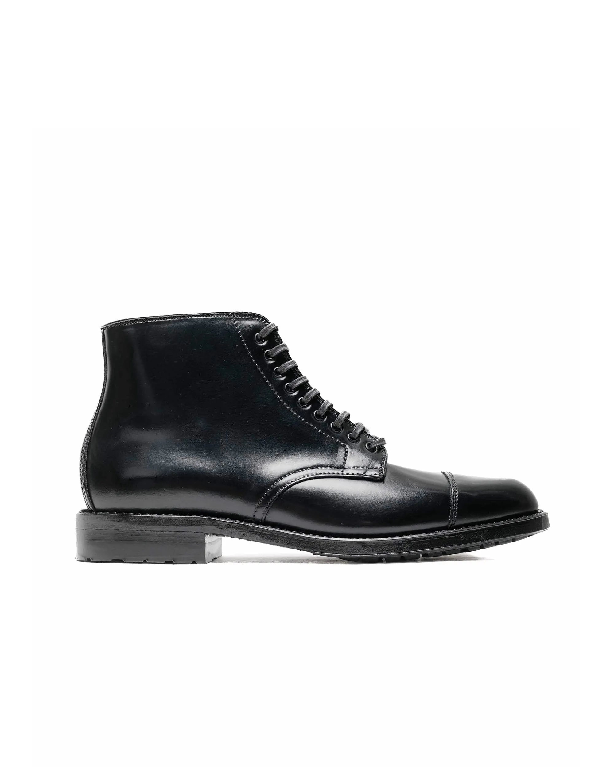 Alden Straight Tip Boot With Commando Sole Black Shell Cordovan 39625C sold by Lost & Found