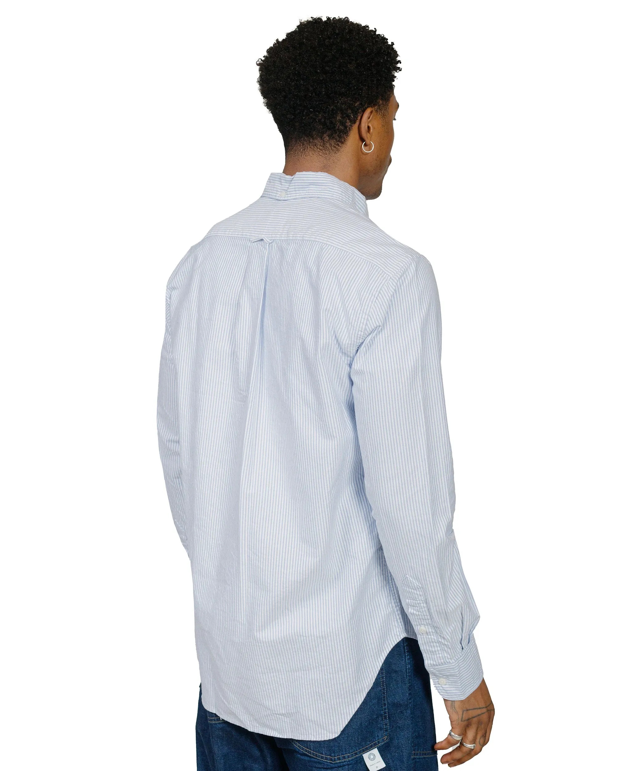 Gitman Vintage Bros. Blue Stripe Oxford Long Sleeve sold by Lost & Found product image thumbnail 3