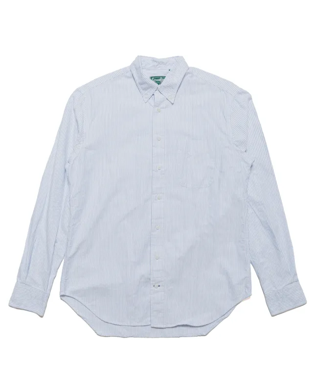 Gitman Vintage Bros. Blue Stripe Oxford Long Sleeve sold by Lost & Found