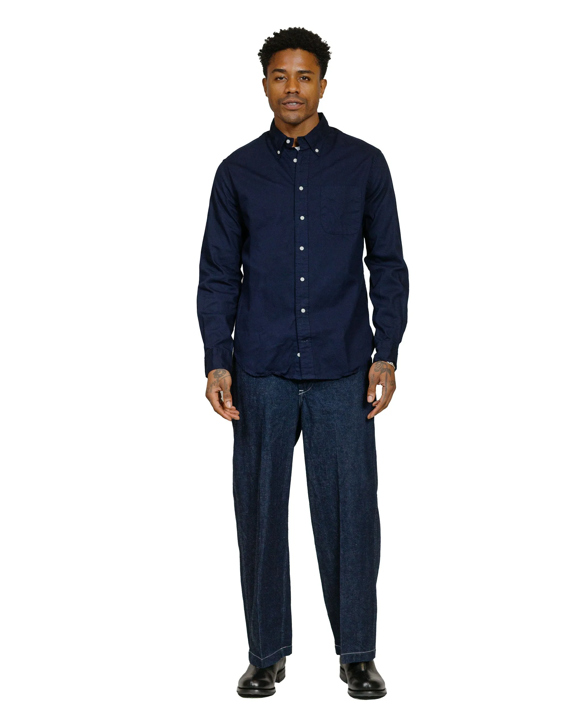 Gitman Vintage Bros. Long Sleeve Navy Overdye Oxford sold by Lost & Found product image thumbnail 4