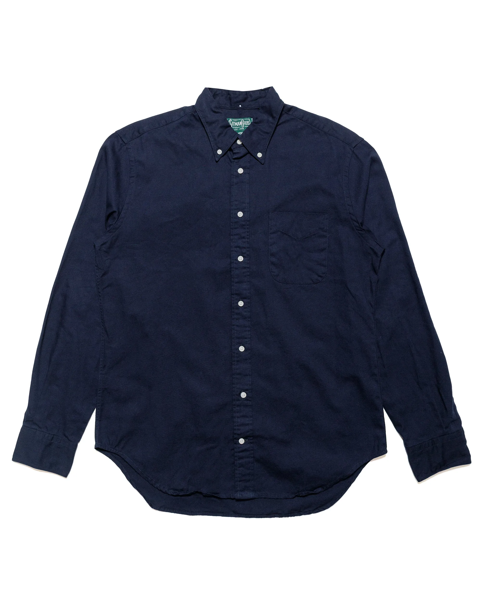 Gitman Vintage Bros. Long Sleeve Navy Overdye Oxford sold by Lost & Found