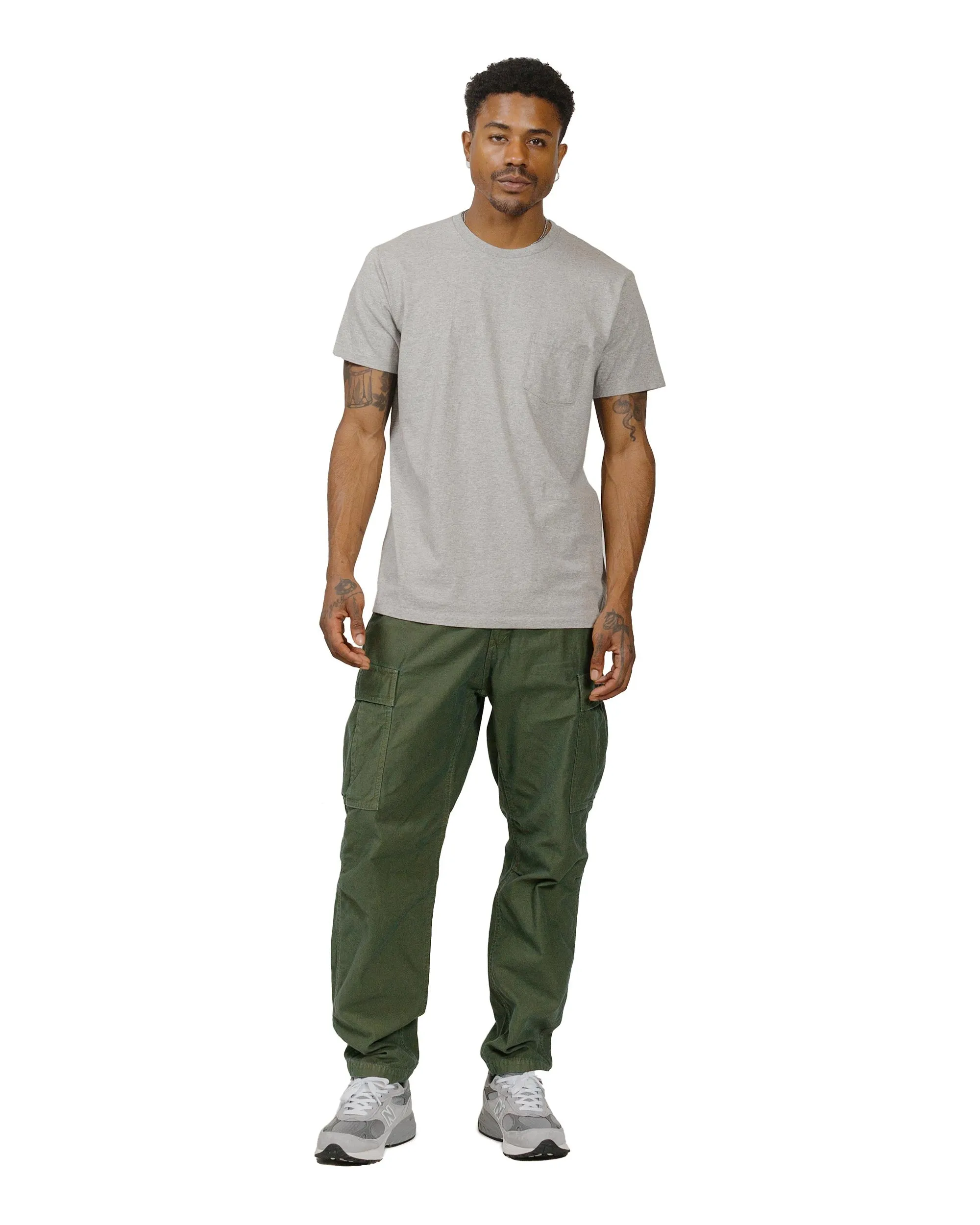 Velva Sheen 2PAC S/S C/N Tee w/PKT Grey sold by Lost & Found product image thumbnail 4