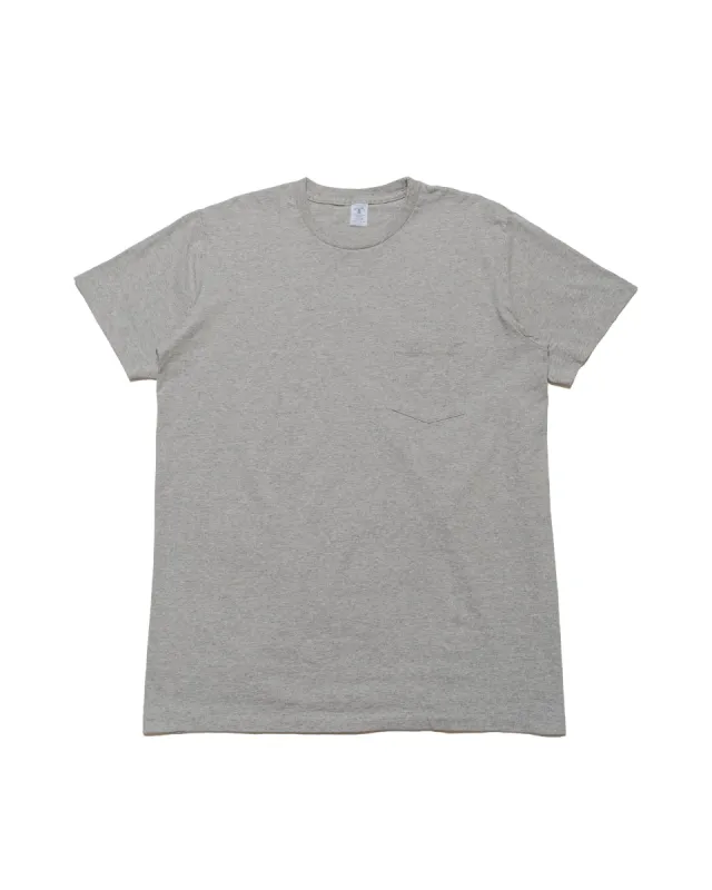 Velva Sheen 2PAC S/S C/N Tee w/PKT Grey sold by Lost & Found