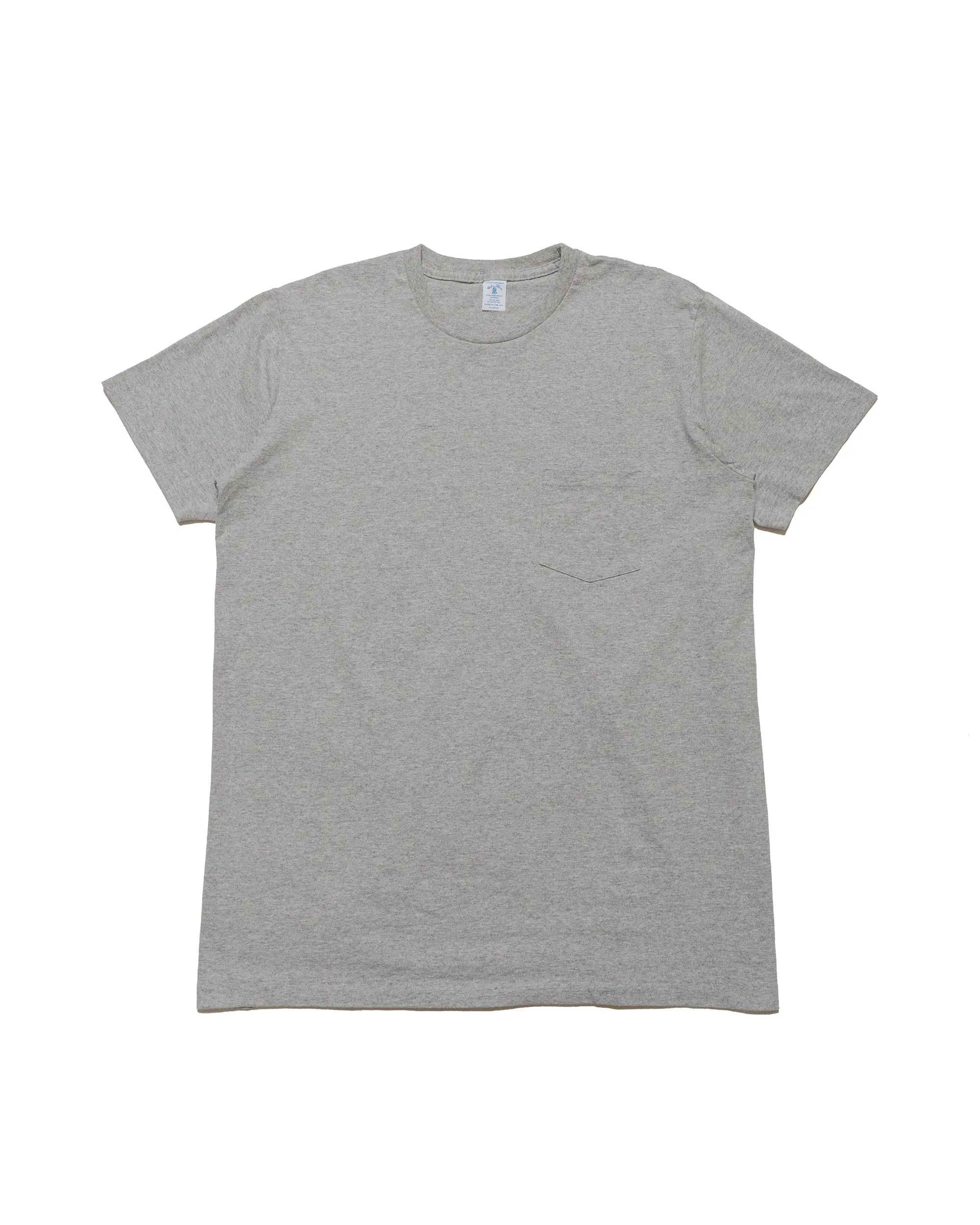 Velva Sheen 2PAC S/S C/N Tee w/PKT Grey sold by Lost & Found