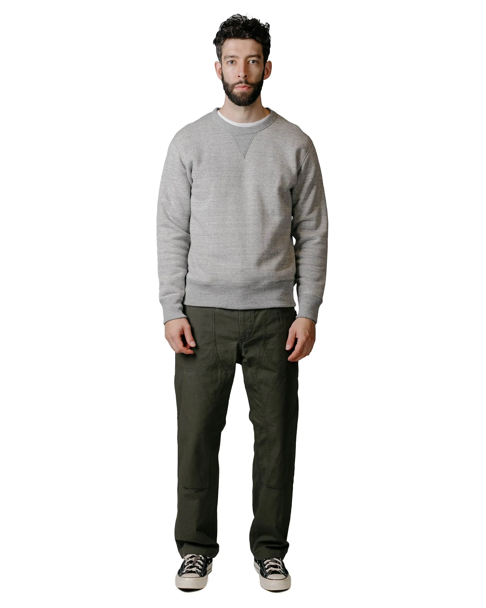 The Real McCoy’s MC13111 10 oz. Loopwheel Crewneck Sweatshirt Grey sold by Lost & Found product image thumbnail 4