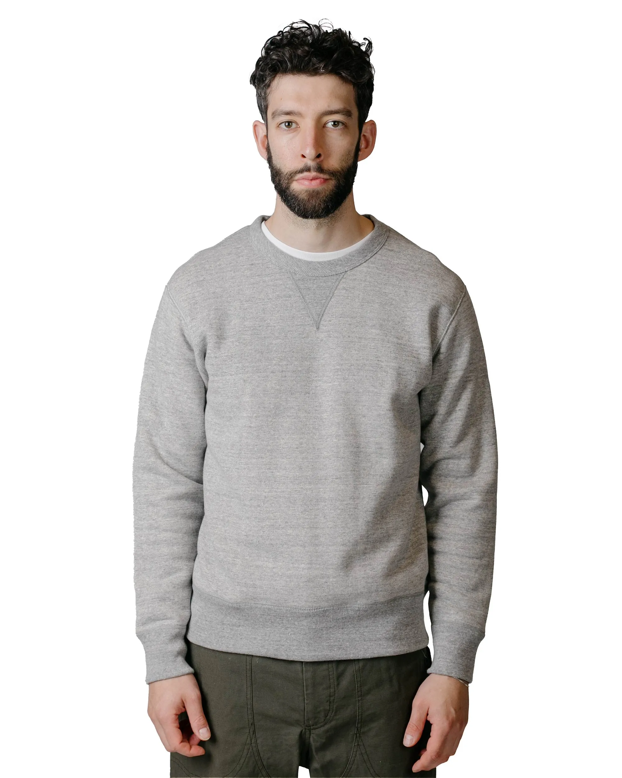 The Real McCoy’s MC13111 10 oz. Loopwheel Crewneck Sweatshirt Grey sold by Lost & Found product image thumbnail 2