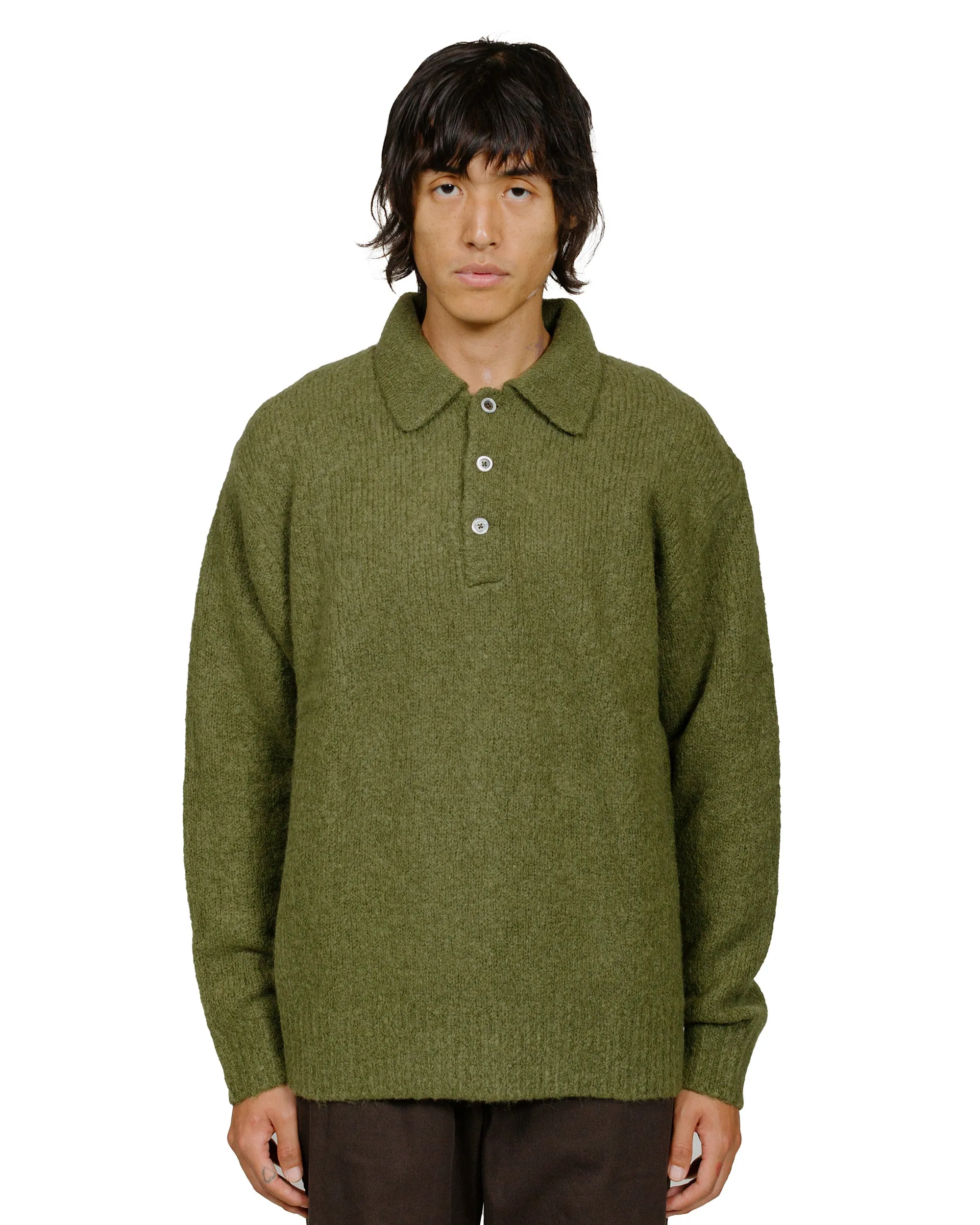 Norse Projects Rasmus Relaxed Brushed Polo Ivy Green sold by Lost & Found product image thumbnail 2
