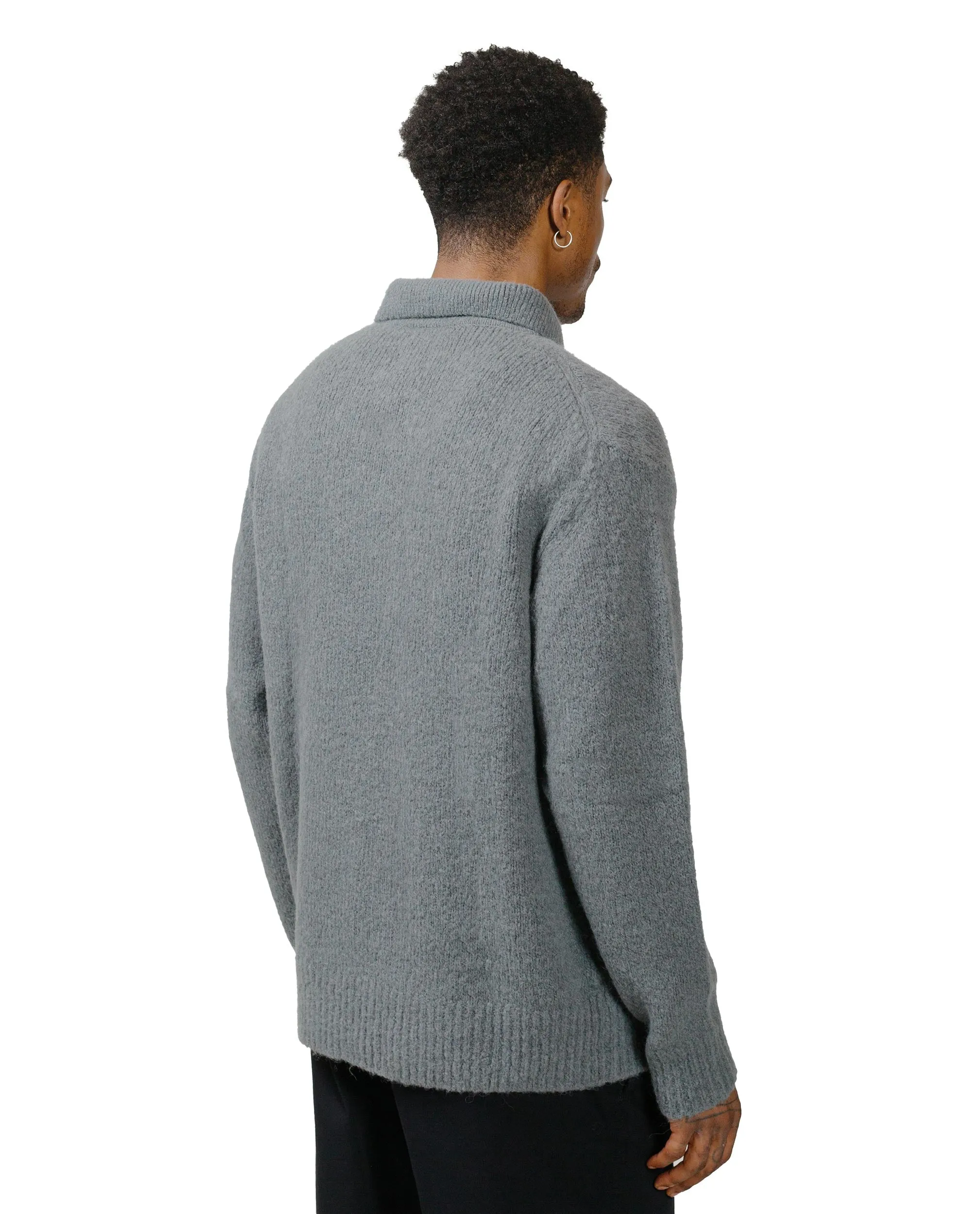 Norse Projects Rasmus Relaxed Brushed Polo Mouse Grey sold by Lost & Found product image thumbnail 3