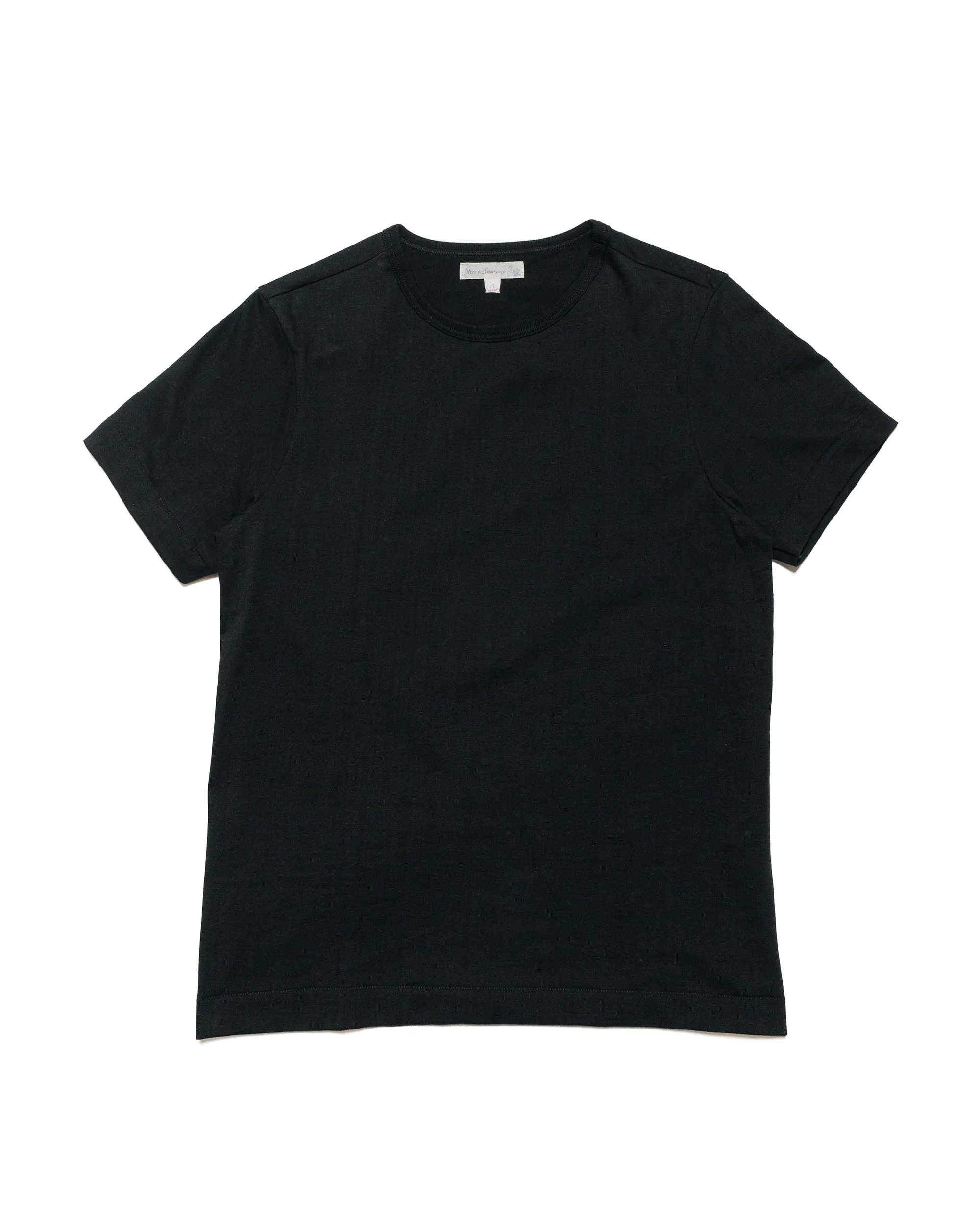 Merz B. Schwanen 215 Loopwheeled T-Shirt Deep Black sold by Lost & Found