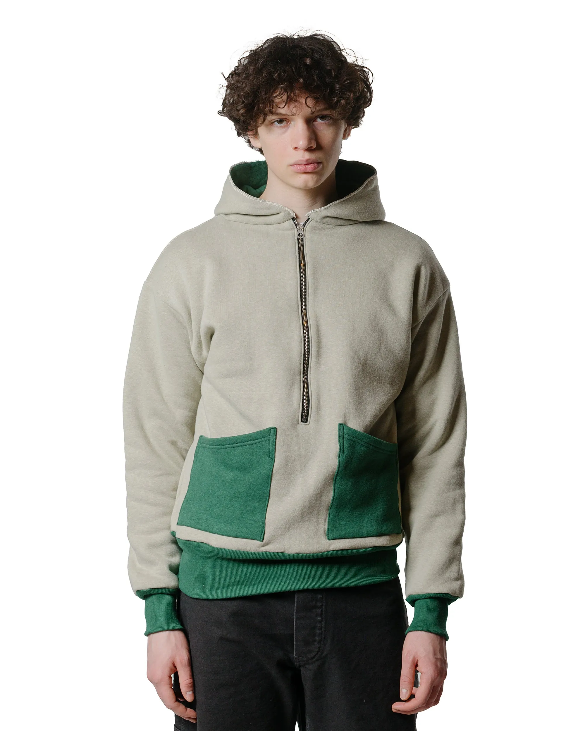 Warehouse Lot. JG-CS11 The Olympic Champion Sweat Parka Beige/Green sold by Lost & Found product image thumbnail 2