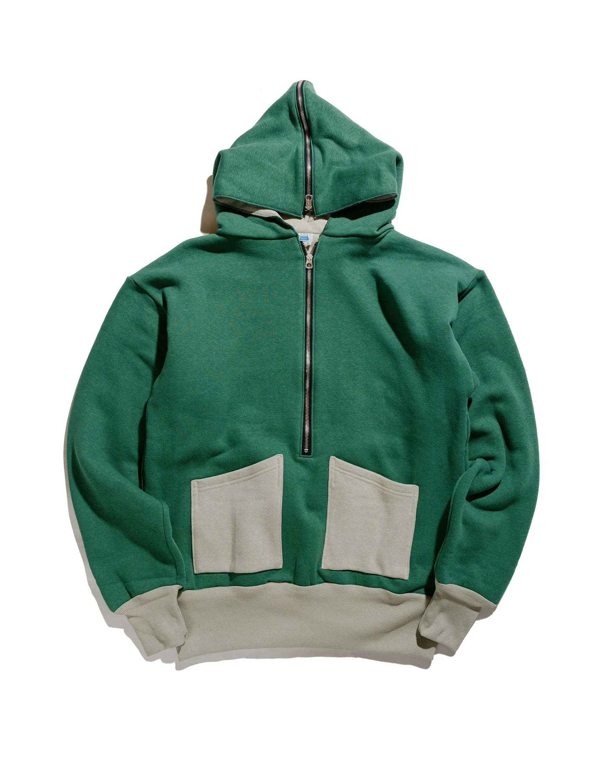 Warehouse Lot. JG-CS11 The Olympic Champion Sweat Parka Green/Beige sold by Lost & Found