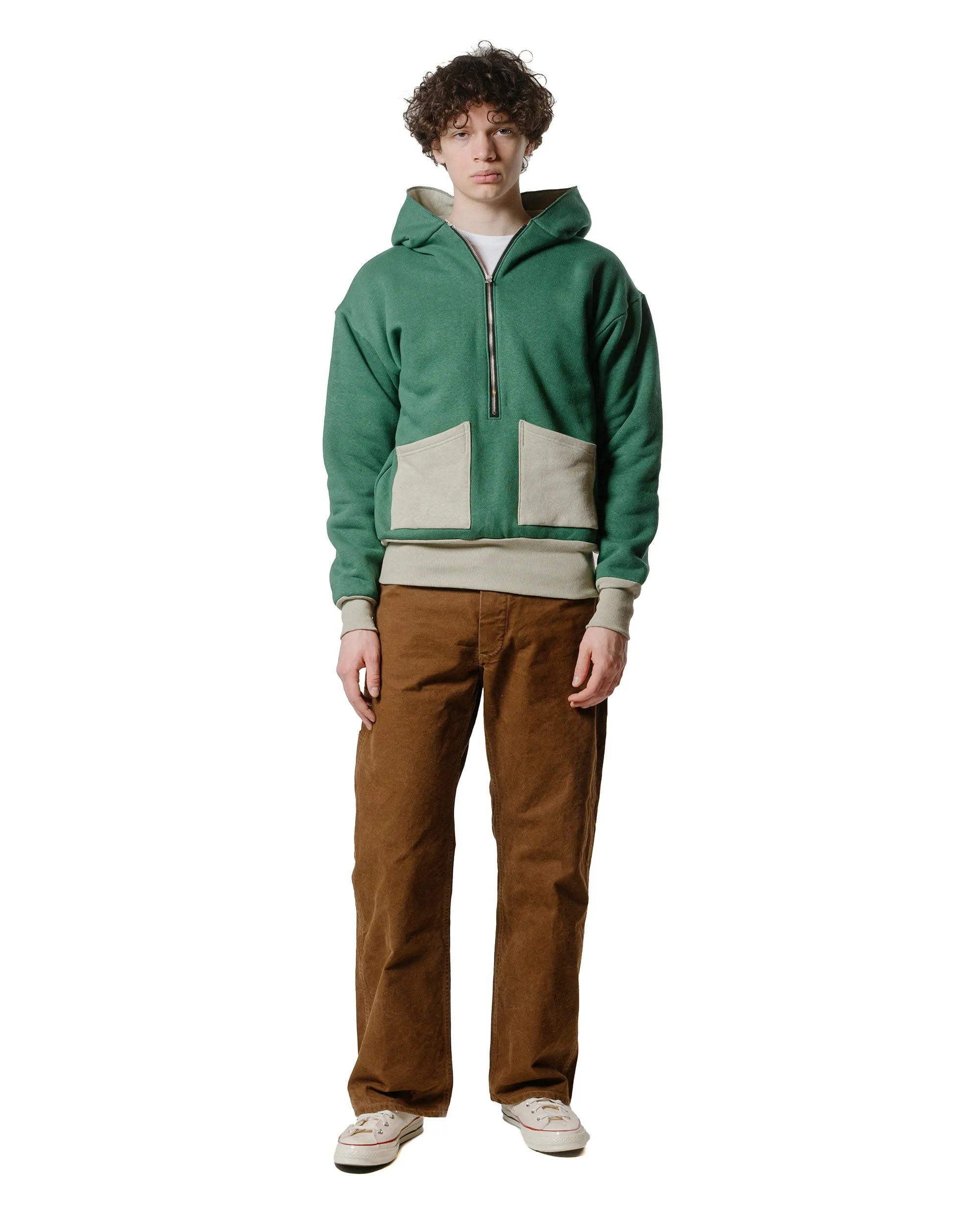 Warehouse Lot. JG-CS11 The Olympic Champion Sweat Parka Green/Beige sold by Lost & Found product image thumbnail 4