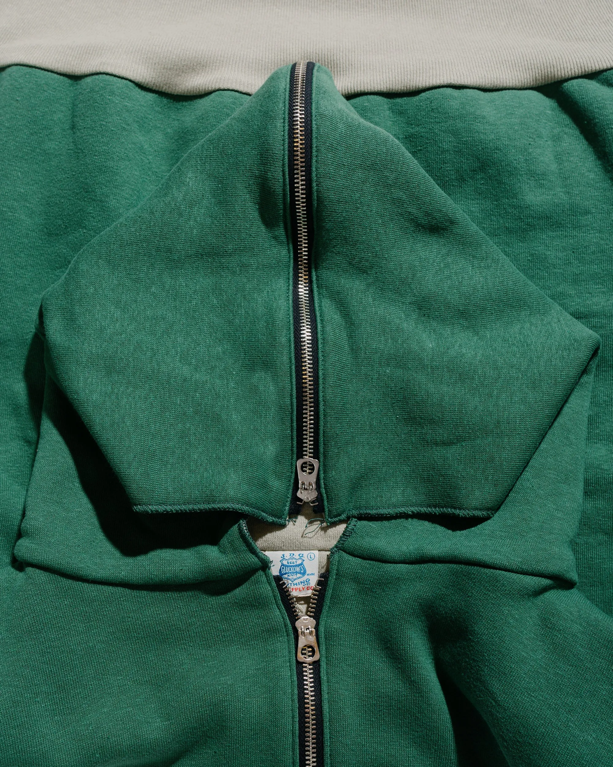 Warehouse Lot. JG-CS11 The Olympic Champion Sweat Parka Green/Beige sold by Lost & Found product image thumbnail 5