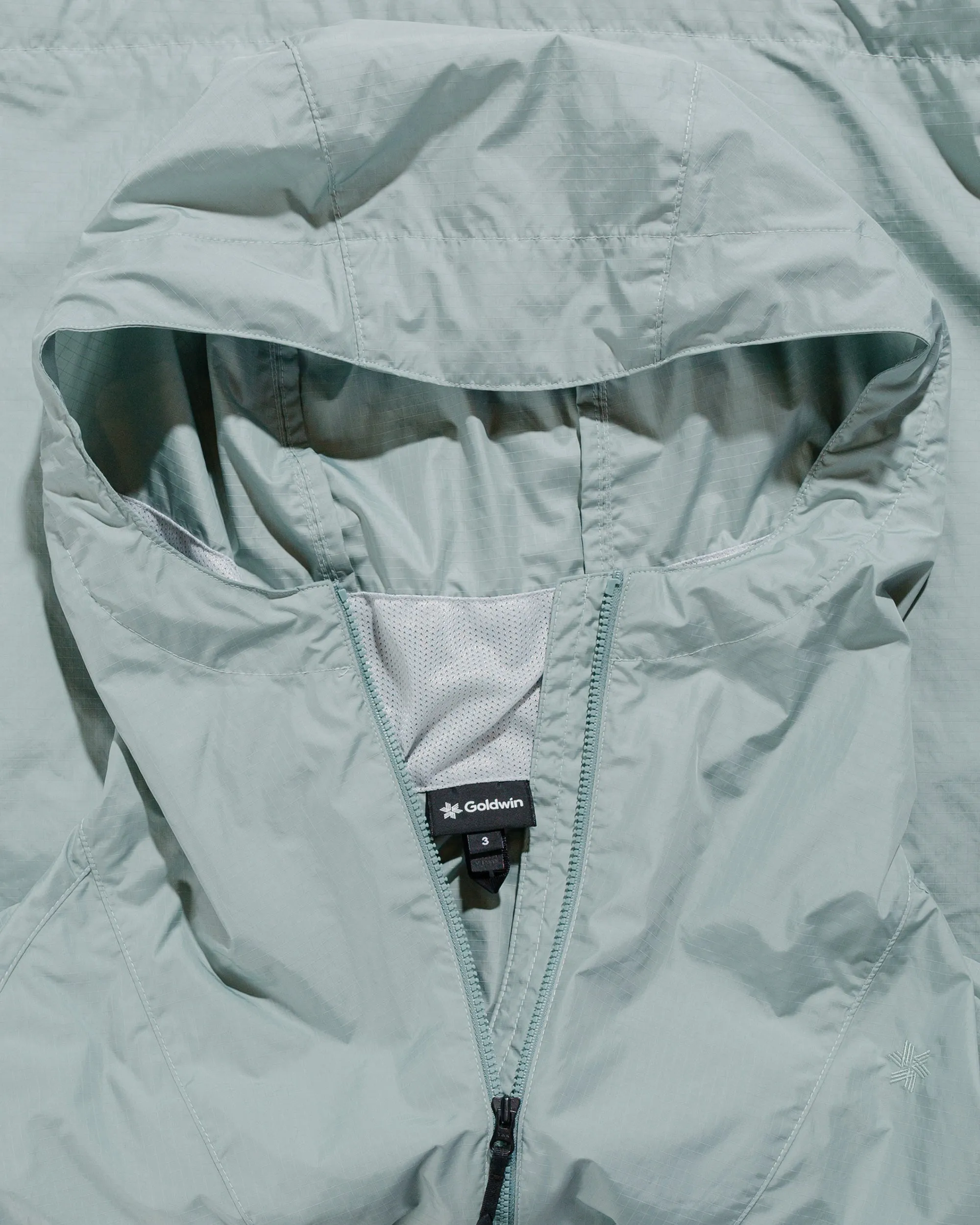Goldwin Rip-stop Hooded Jacket Mist Green sold by Lost & Found product image thumbnail 5