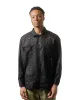 Engineered Garments Guayabera Shirt Black Handkerchief Linen sold by Lost & Found
