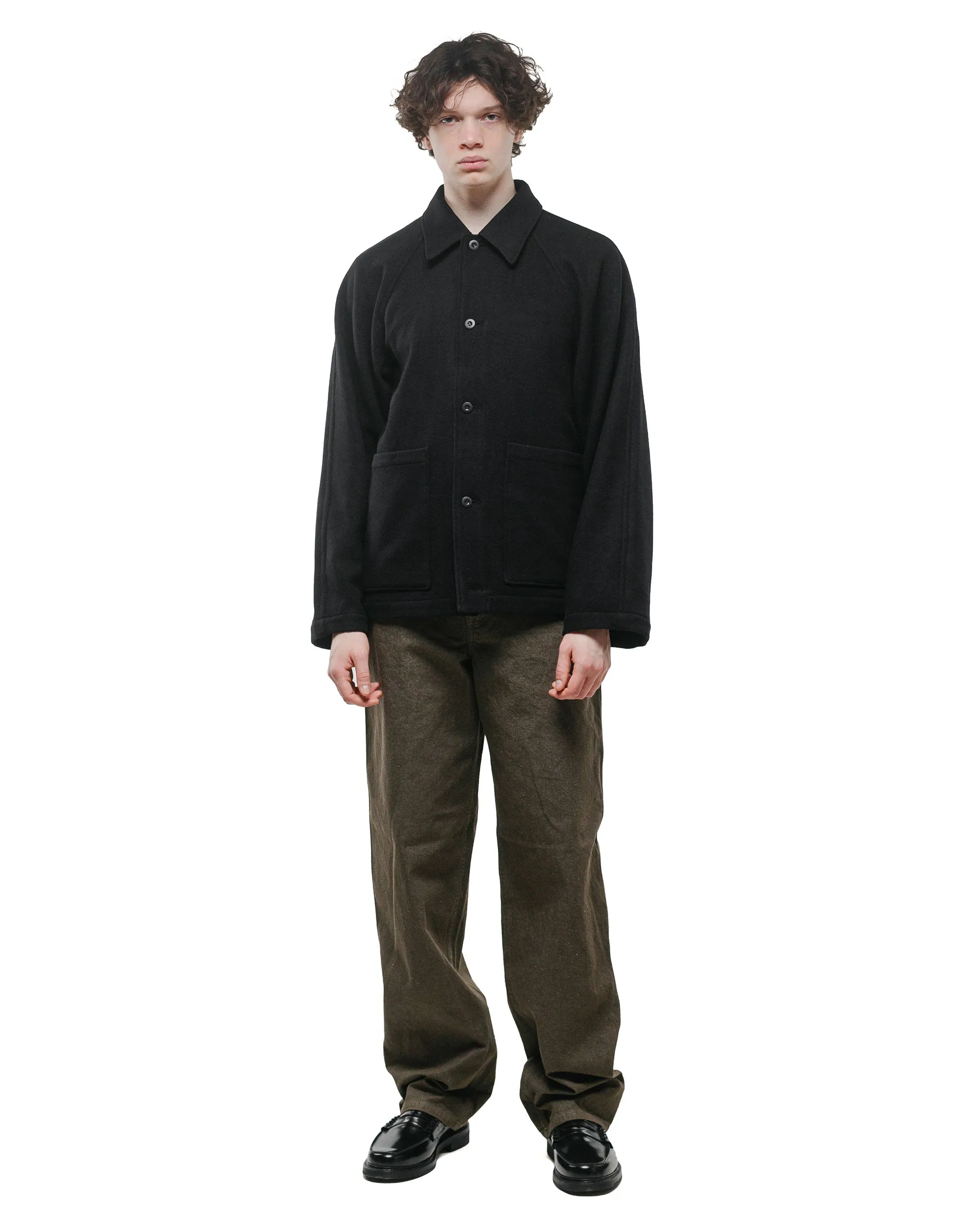James Coward Rambler Coat Black Wool Flannel sold by Lost & Found product image thumbnail 4