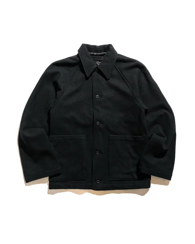James Coward Rambler Coat Black Wool Flannel sold by Lost & Found